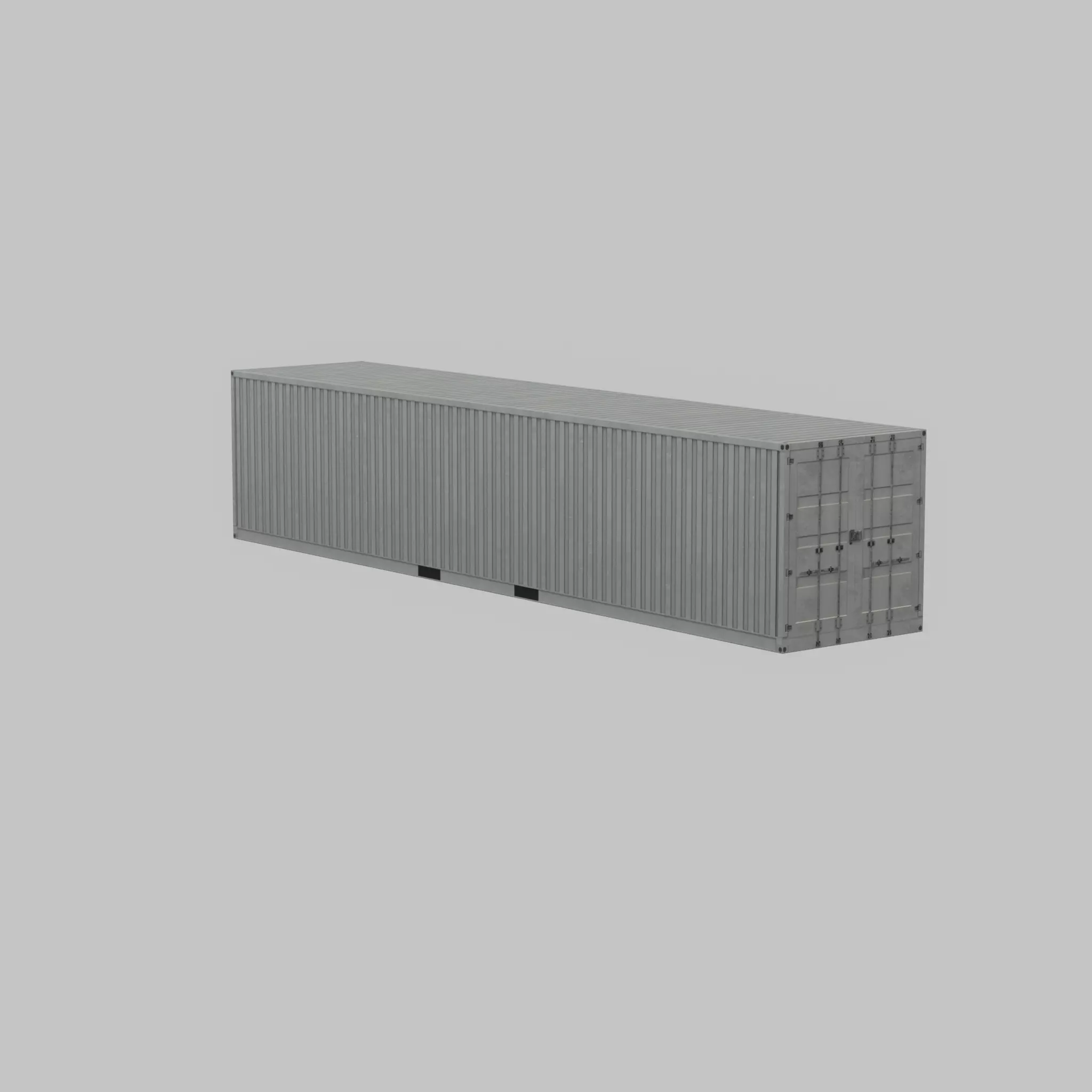 Shipping-Container light gray 40ft Low-poly 3D model_38