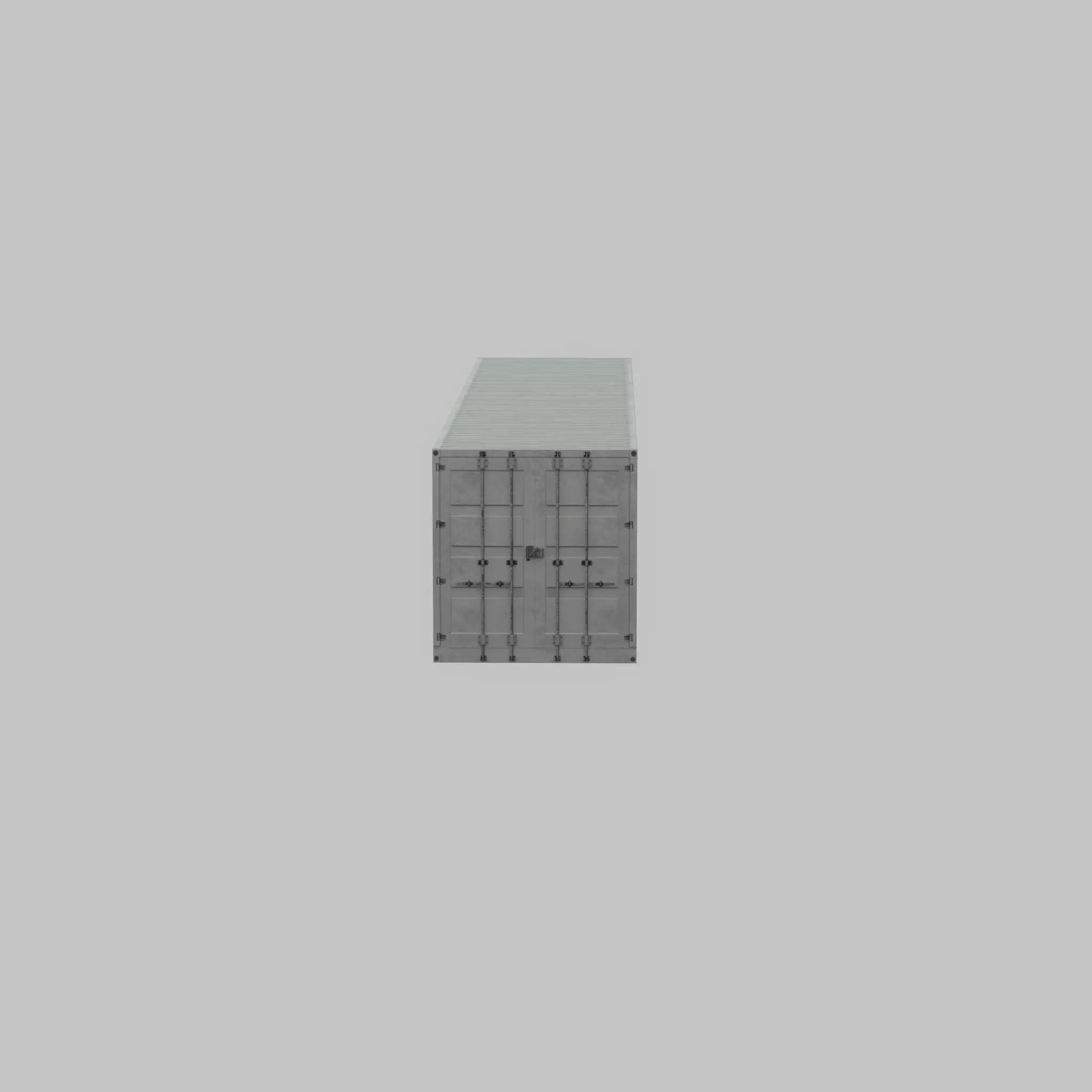Shipping-Container light gray 40ft Low-poly 3D model_34