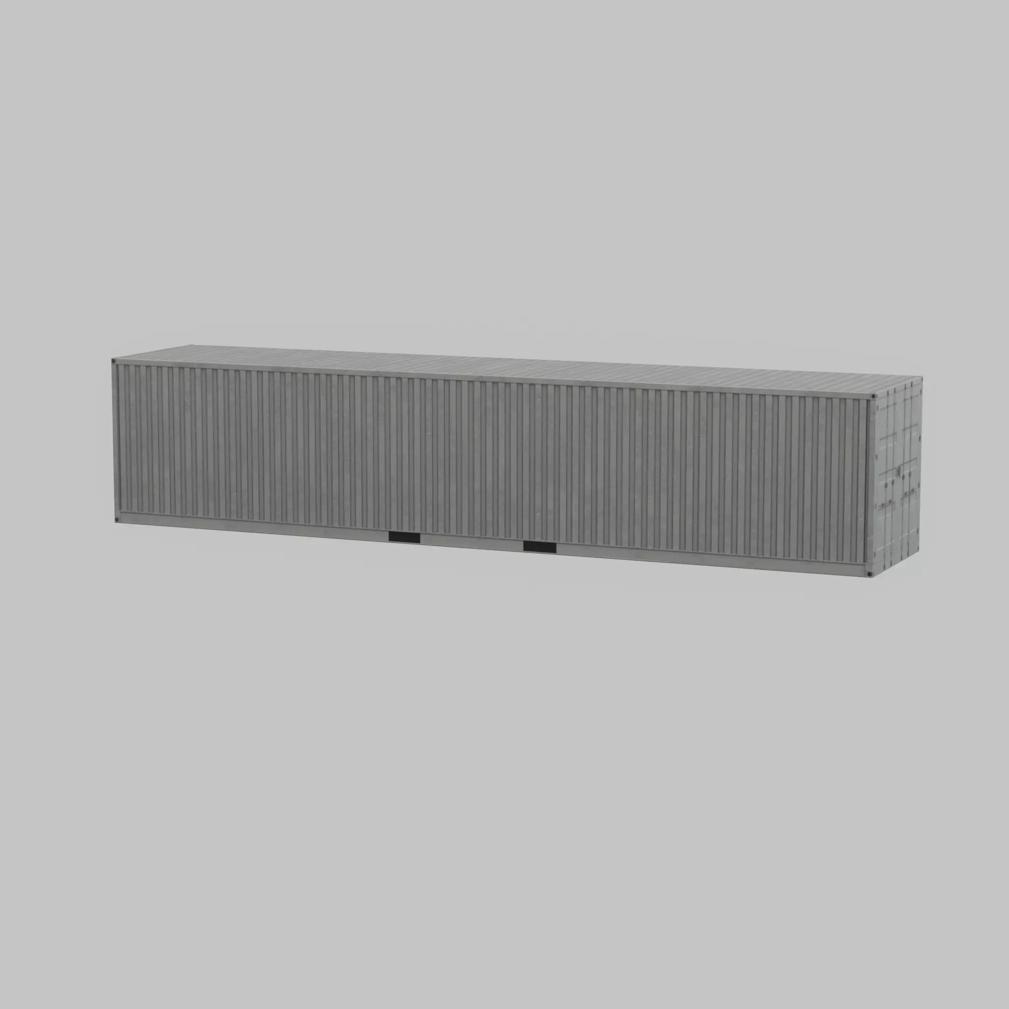 Shipping-Container light gray 40ft Low-poly 3D model_64