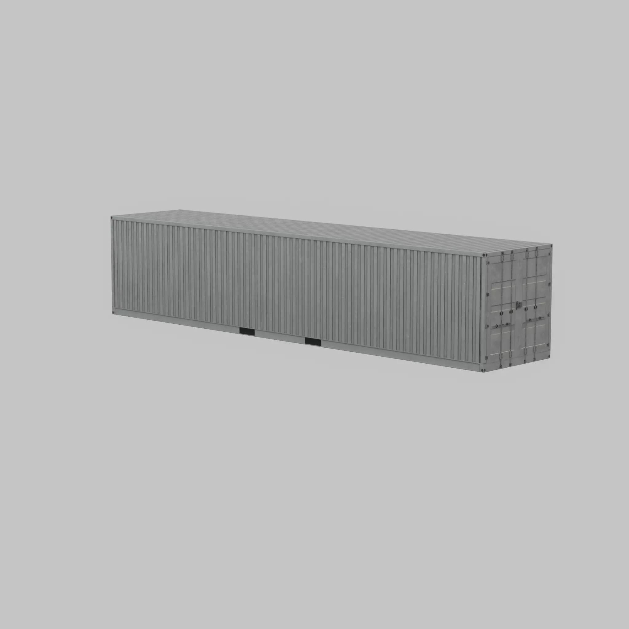 Shipping-Container light gray 40ft Low-poly 3D model_65