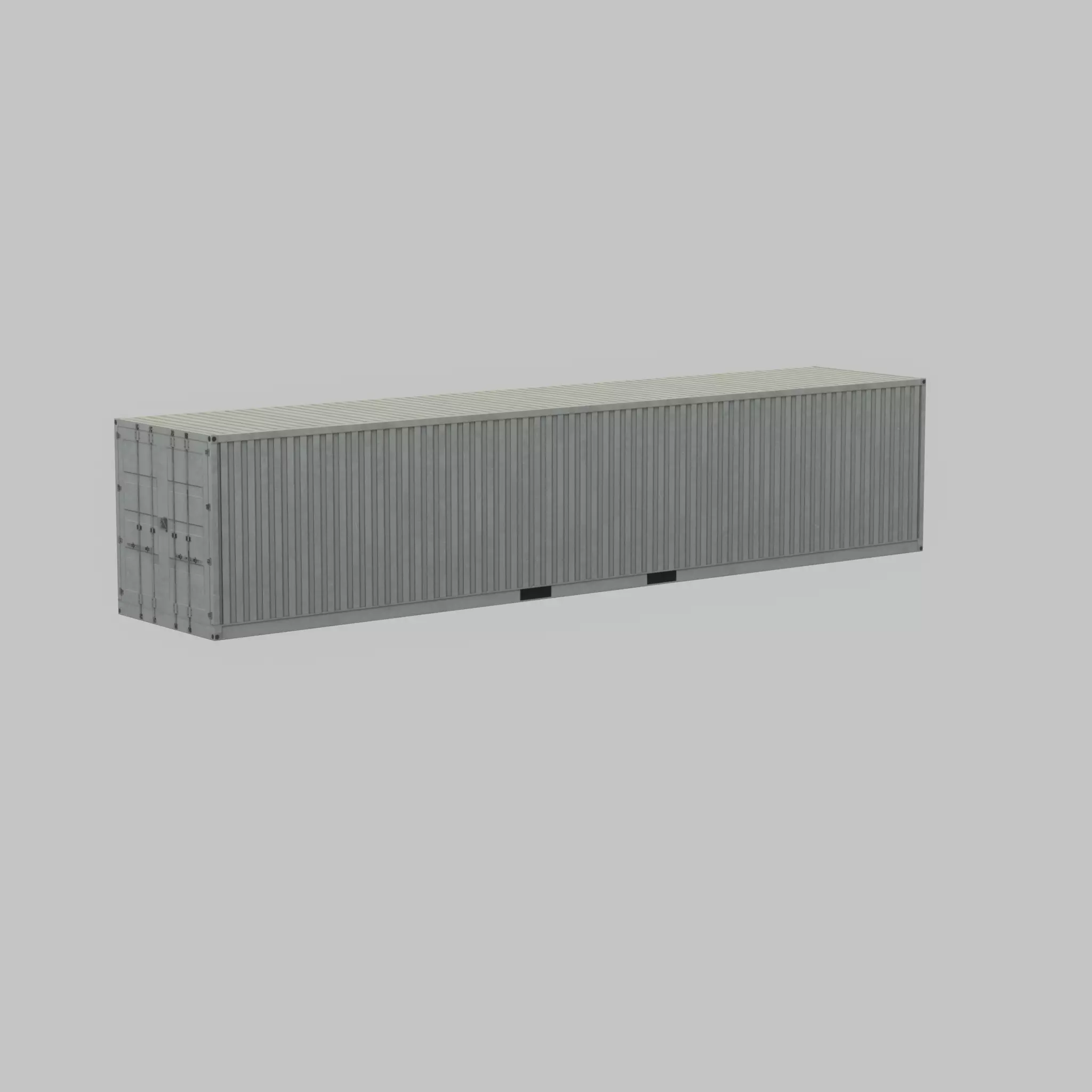 Shipping-Container light gray 40ft Low-poly 3D model_33