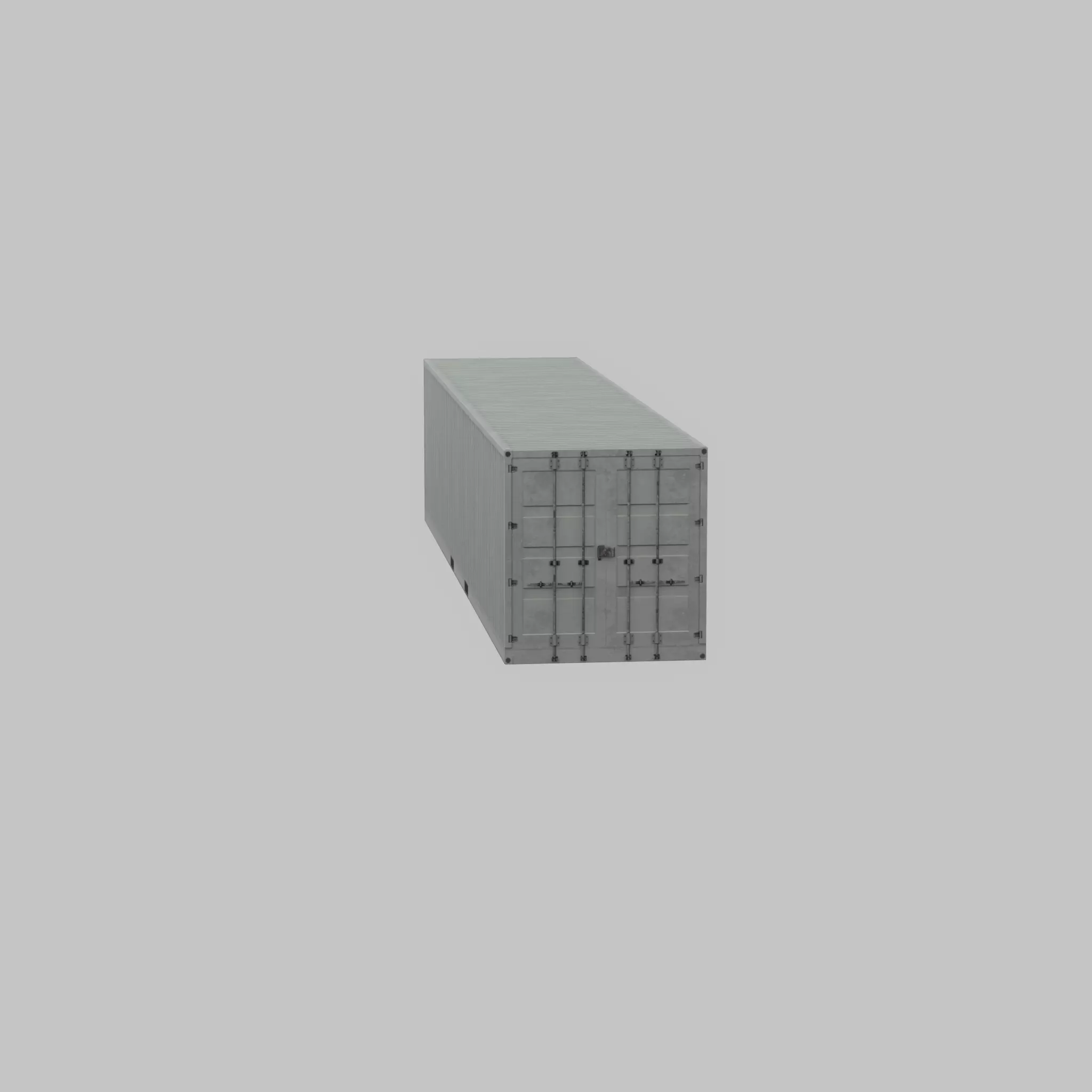 Shipping-Container light gray 40ft Low-poly 3D model_31