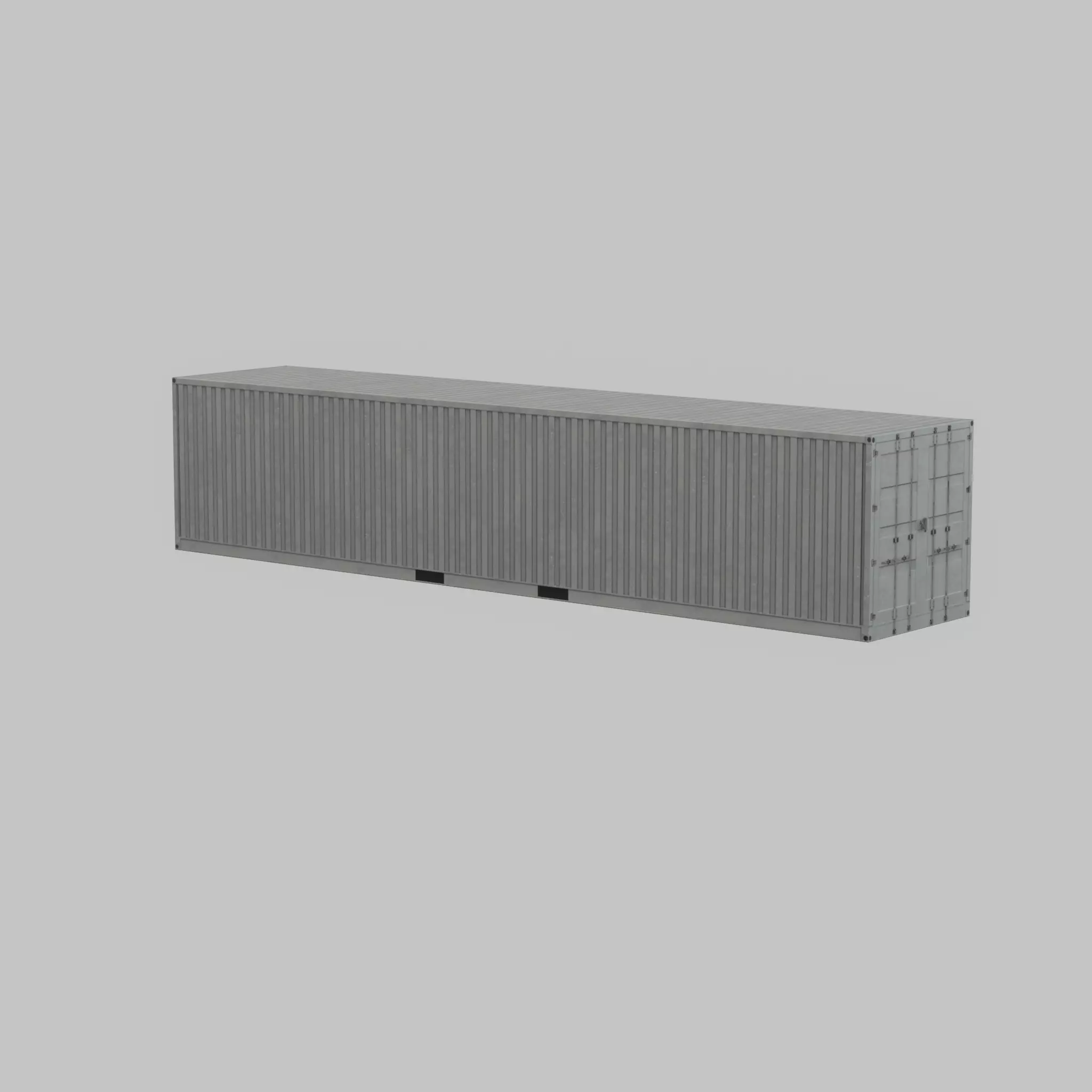 Shipping-Container light gray 40ft Low-poly 3D model_29