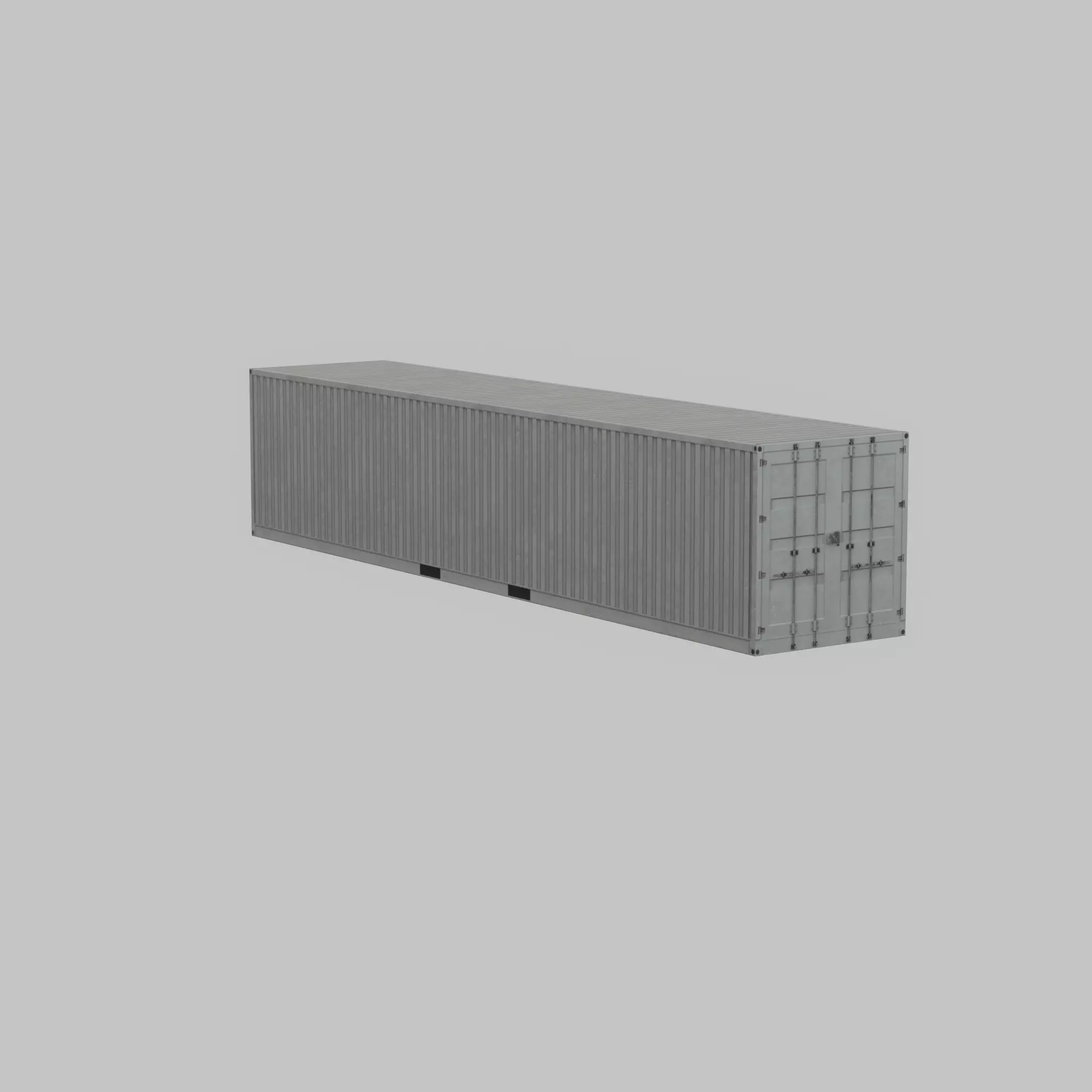 Shipping-Container light gray 40ft Low-poly 3D model_48