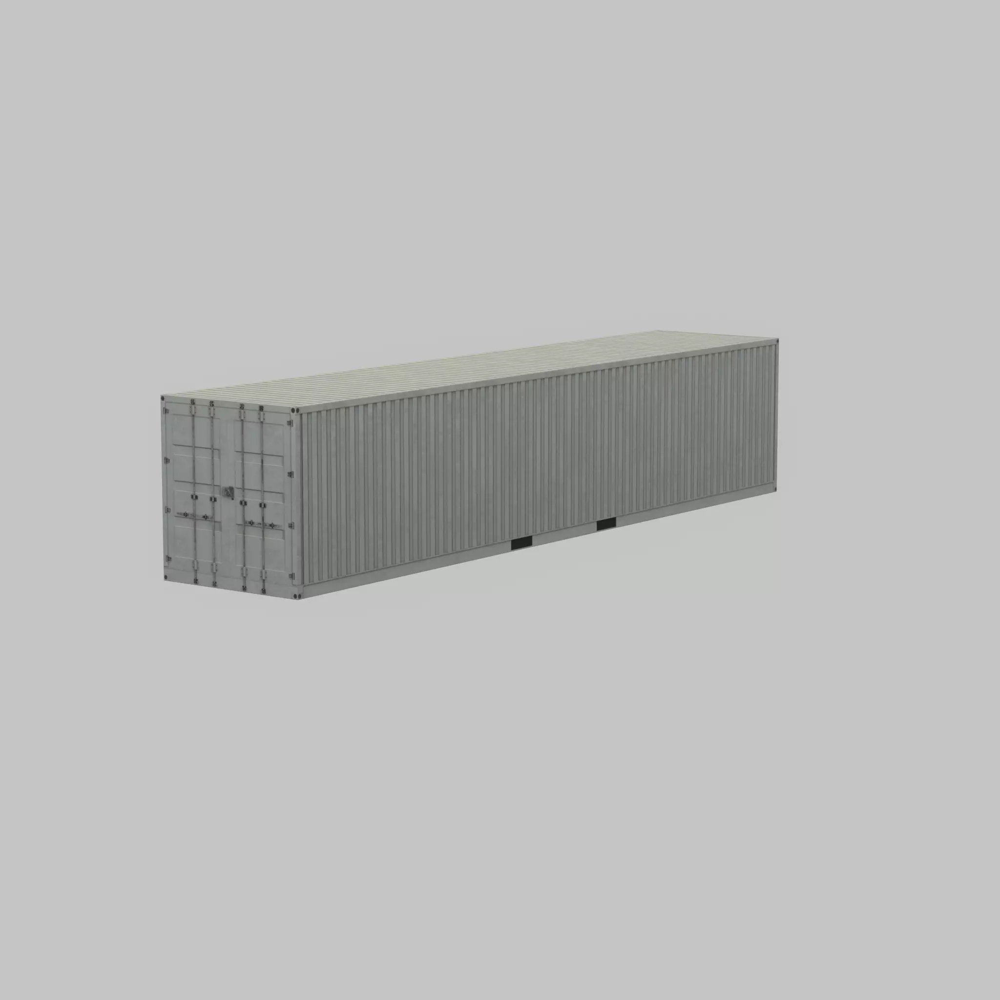 Shipping-Container light gray 40ft Low-poly 3D model_49
