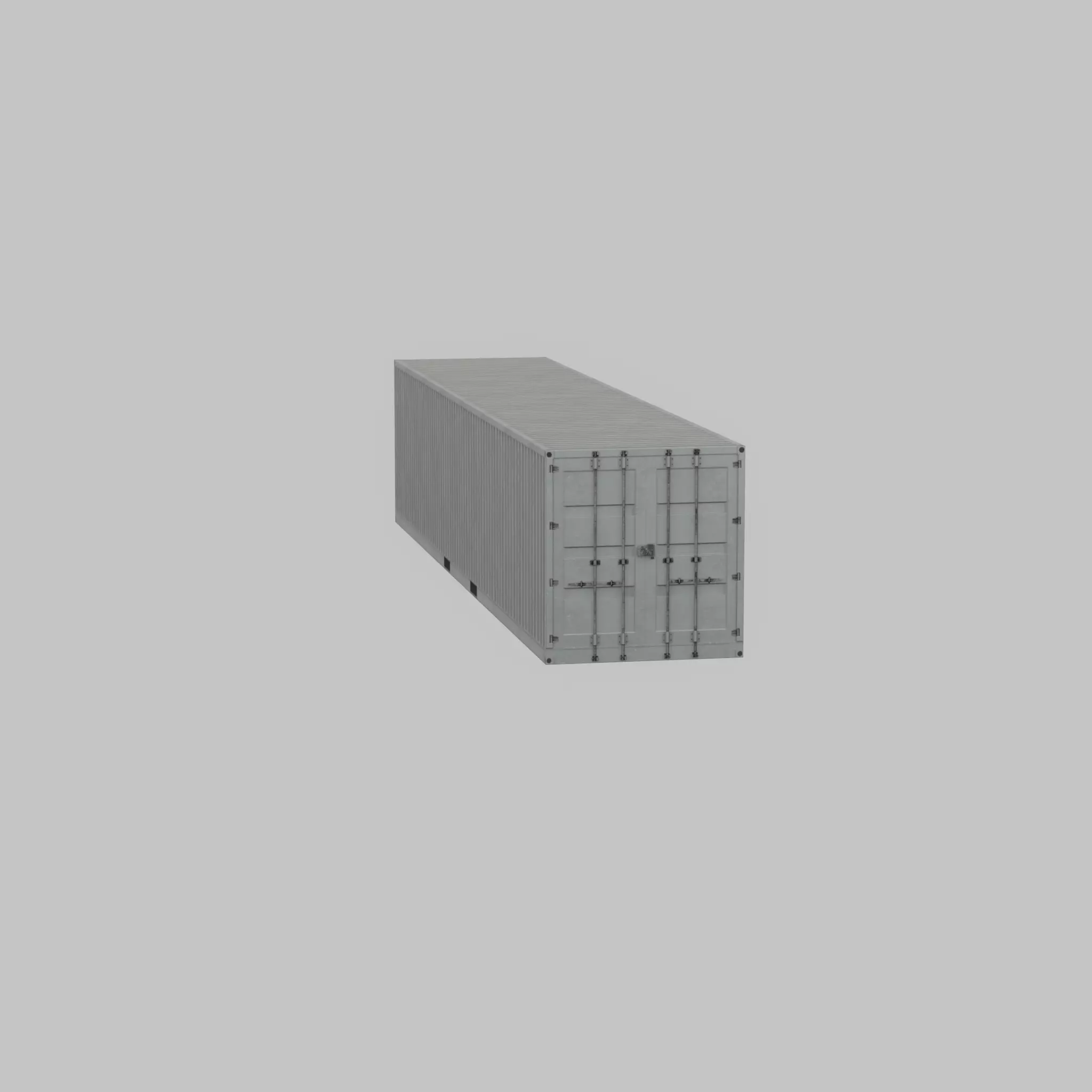 Shipping-Container light gray 40ft Low-poly 3D model_51