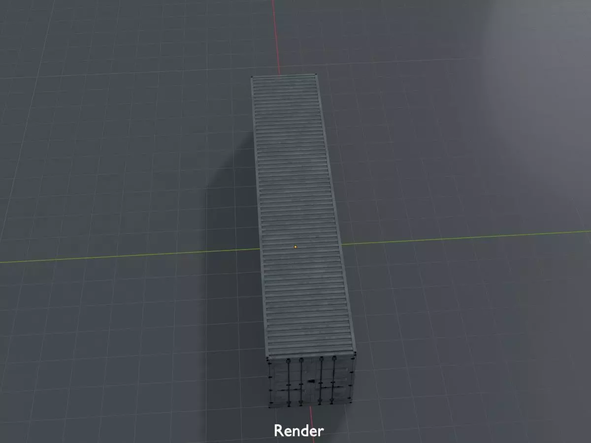 Shipping-Container light gray 40ft Low-poly 3D model_17