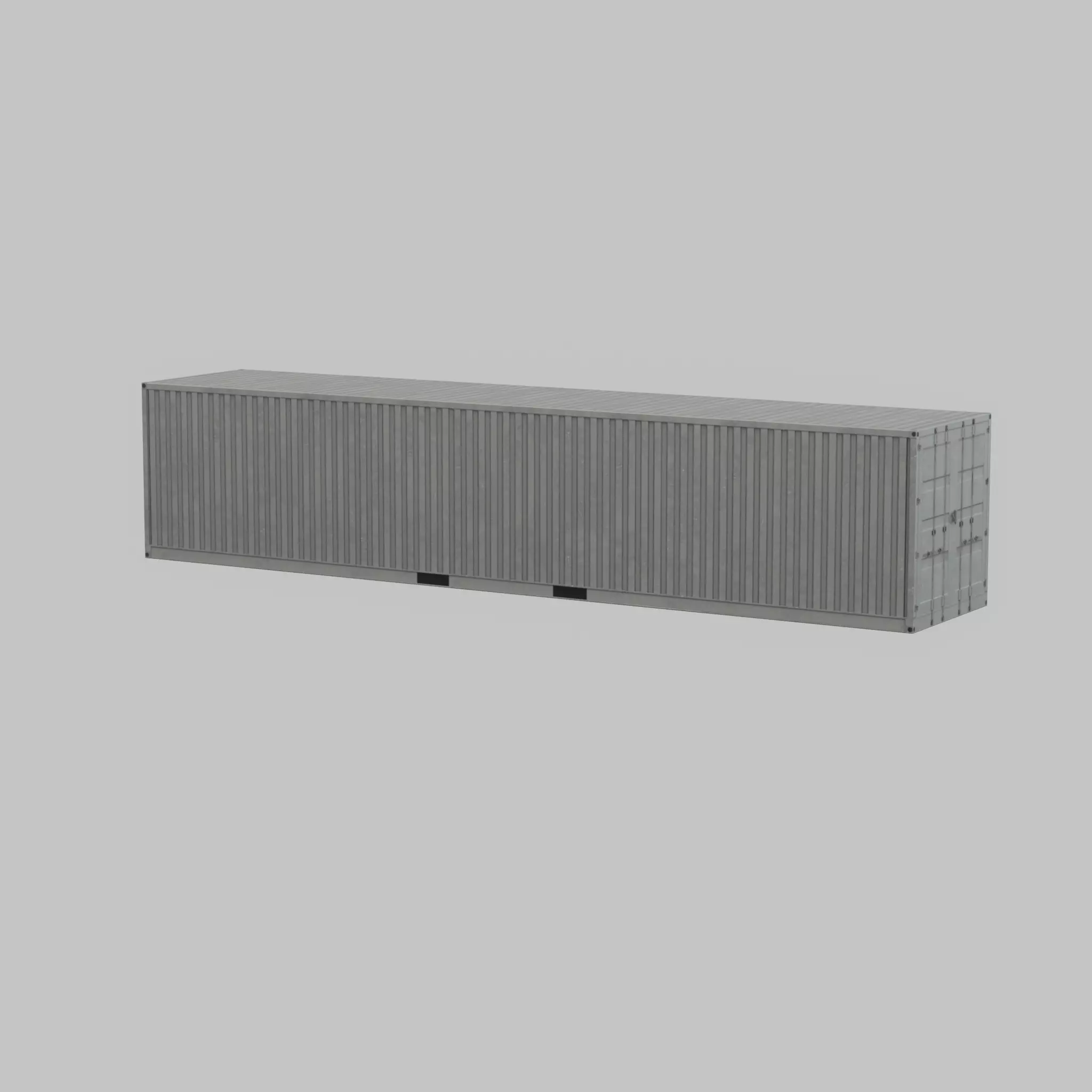 Shipping-Container light gray 40ft Low-poly 3D model_57