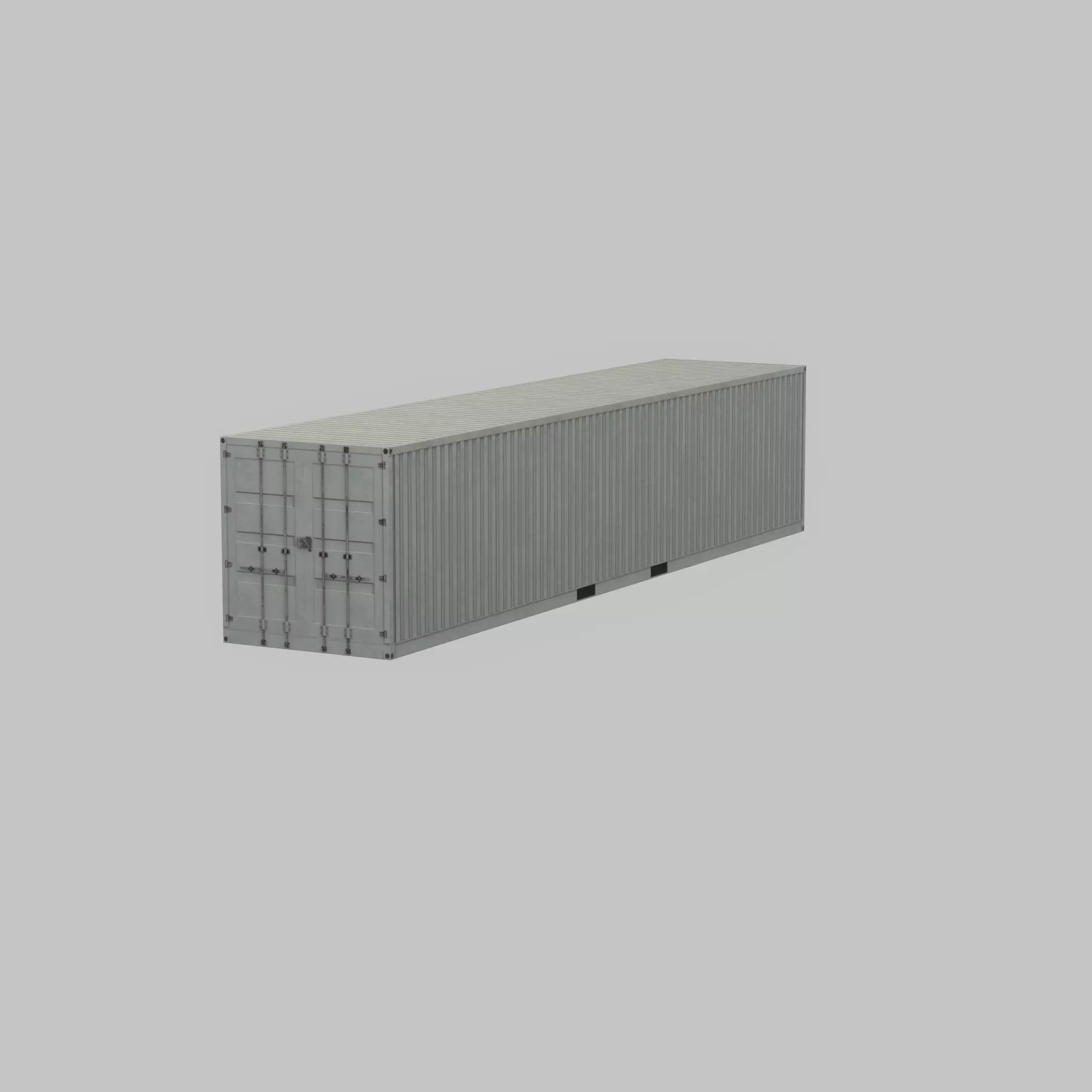 Shipping-Container light gray 40ft Low-poly 3D model_59