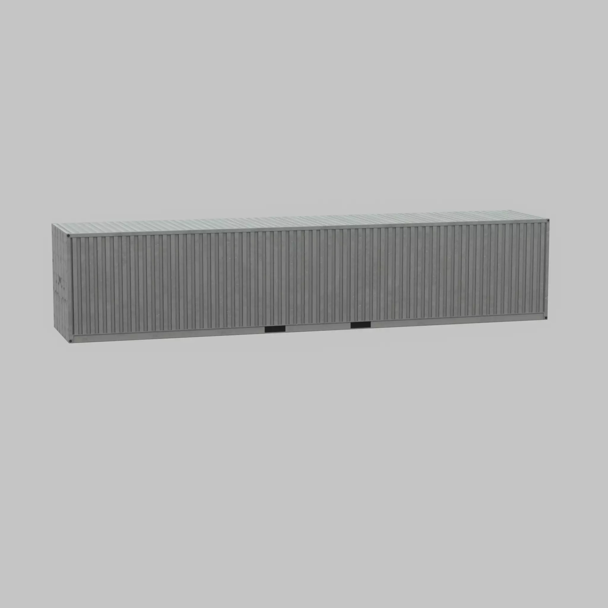 Shipping-Container light gray 40ft Low-poly 3D model_60