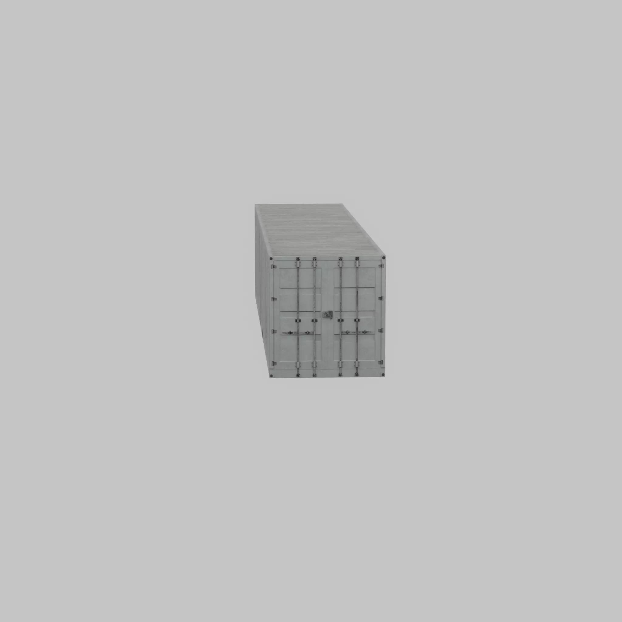 Shipping-Container light gray 40ft Low-poly 3D model_42