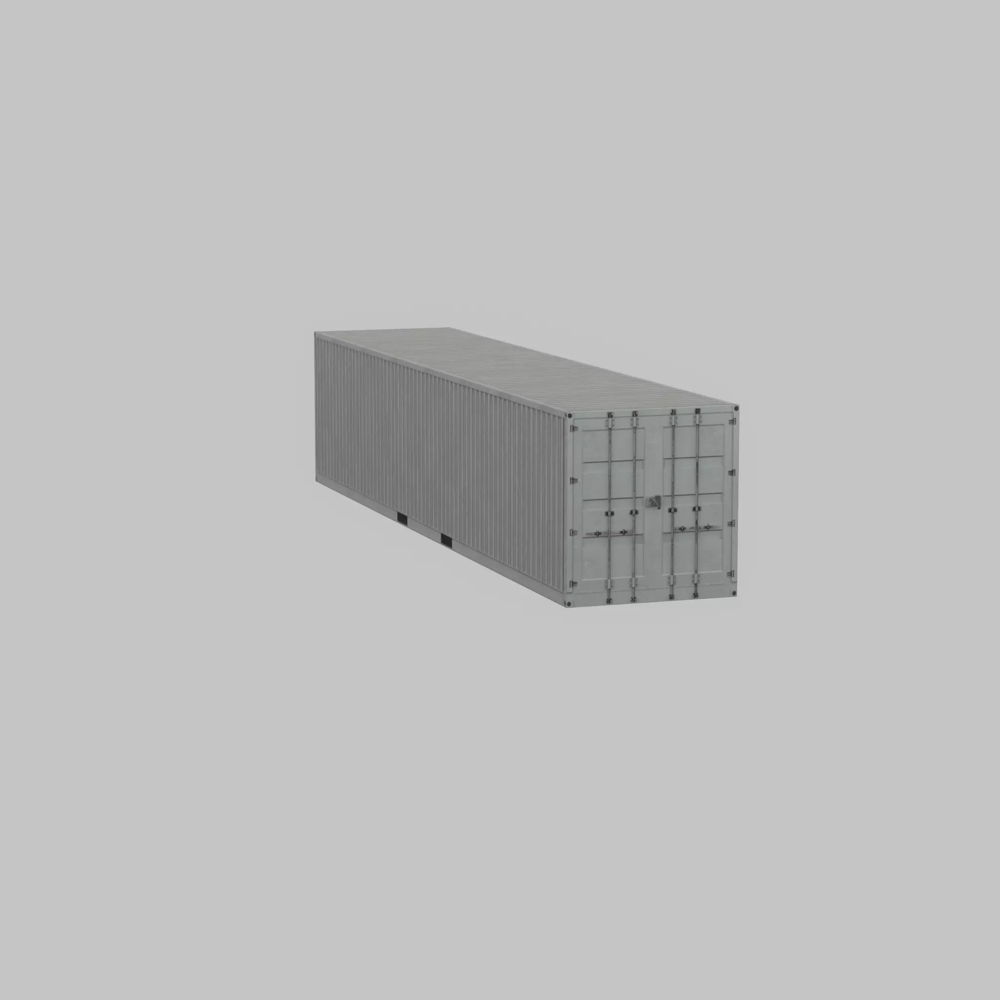 Shipping-Container light gray 40ft Low-poly 3D model_54