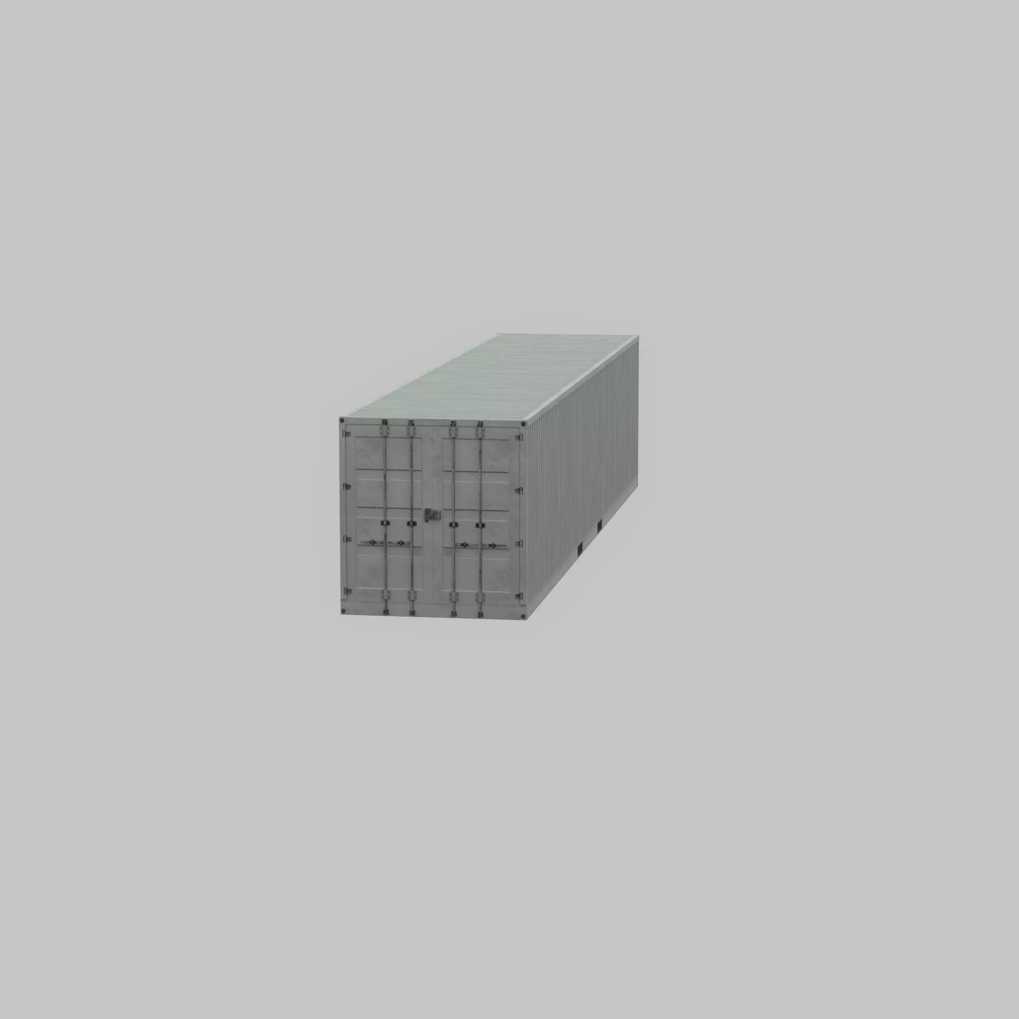 Shipping-Container light gray 40ft Low-poly 3D model_63
