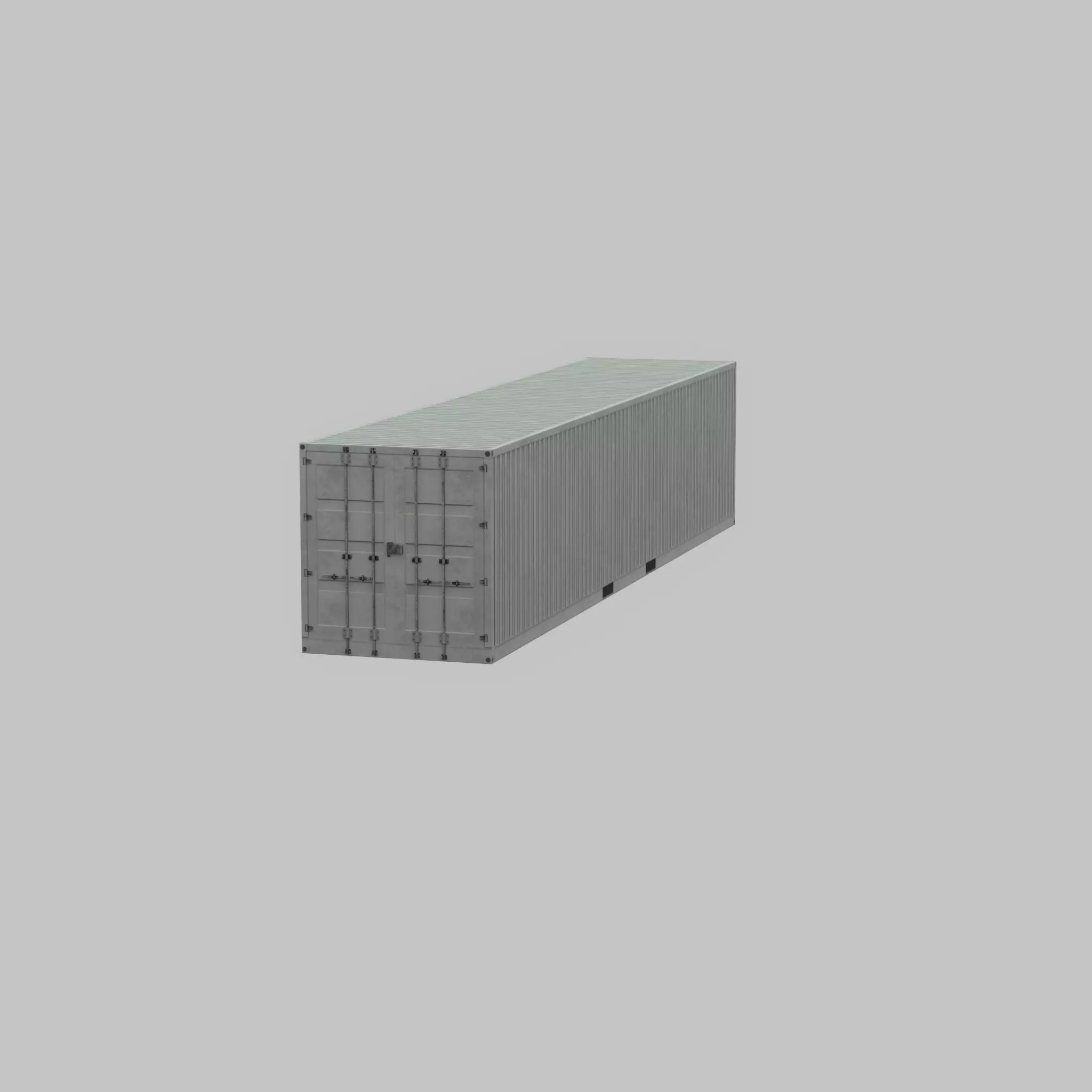 Shipping-Container light gray 40ft Low-poly 3D model_47