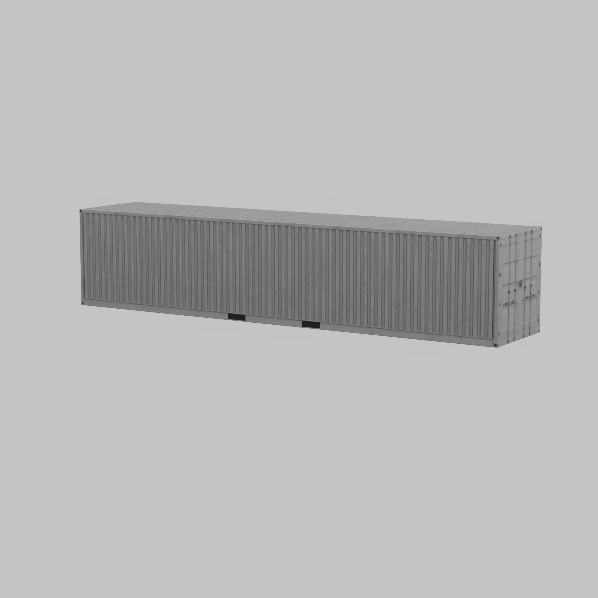 Shipping-Container light gray 40ft Low-poly 3D model_67