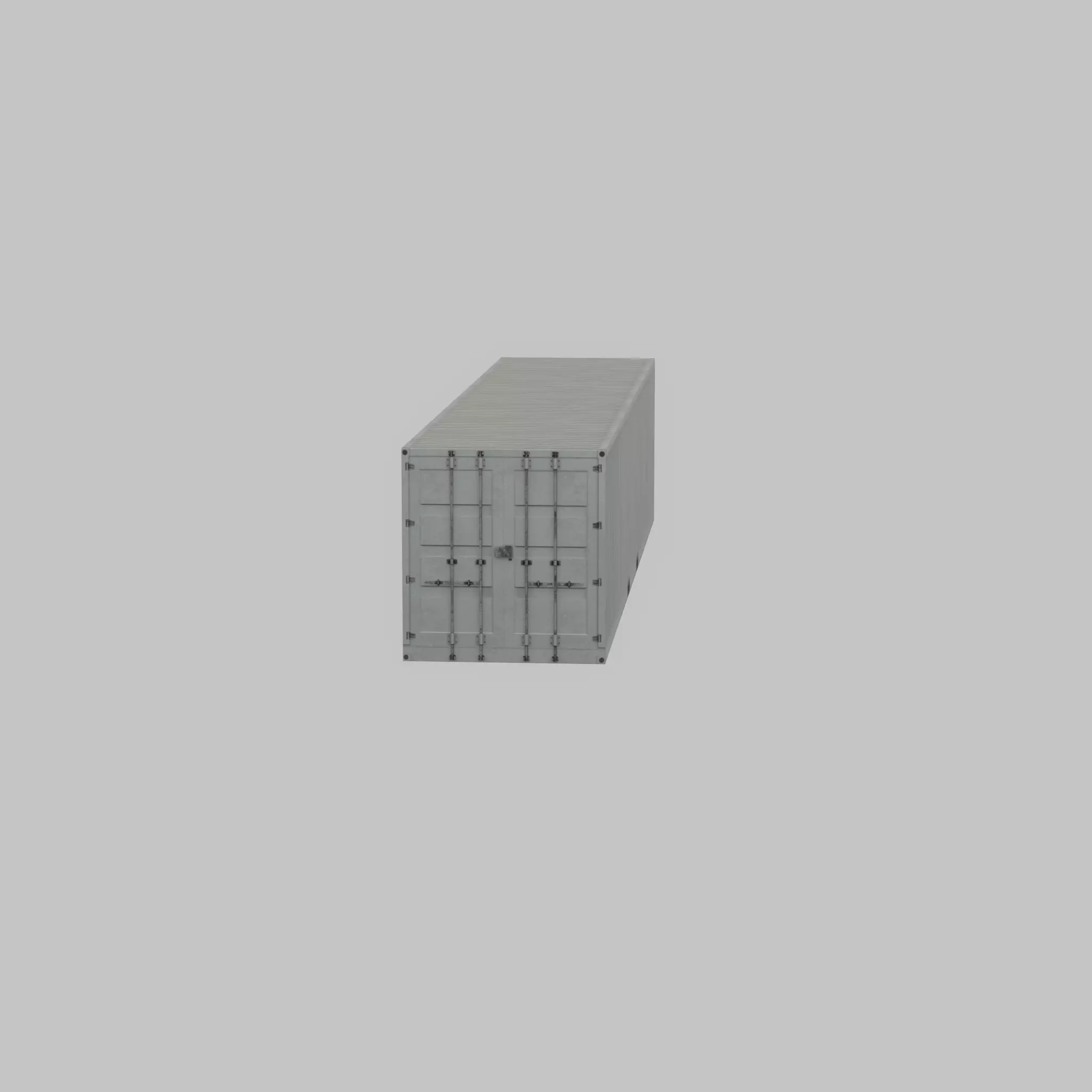 Shipping-Container light gray 40ft Low-poly 3D model_22