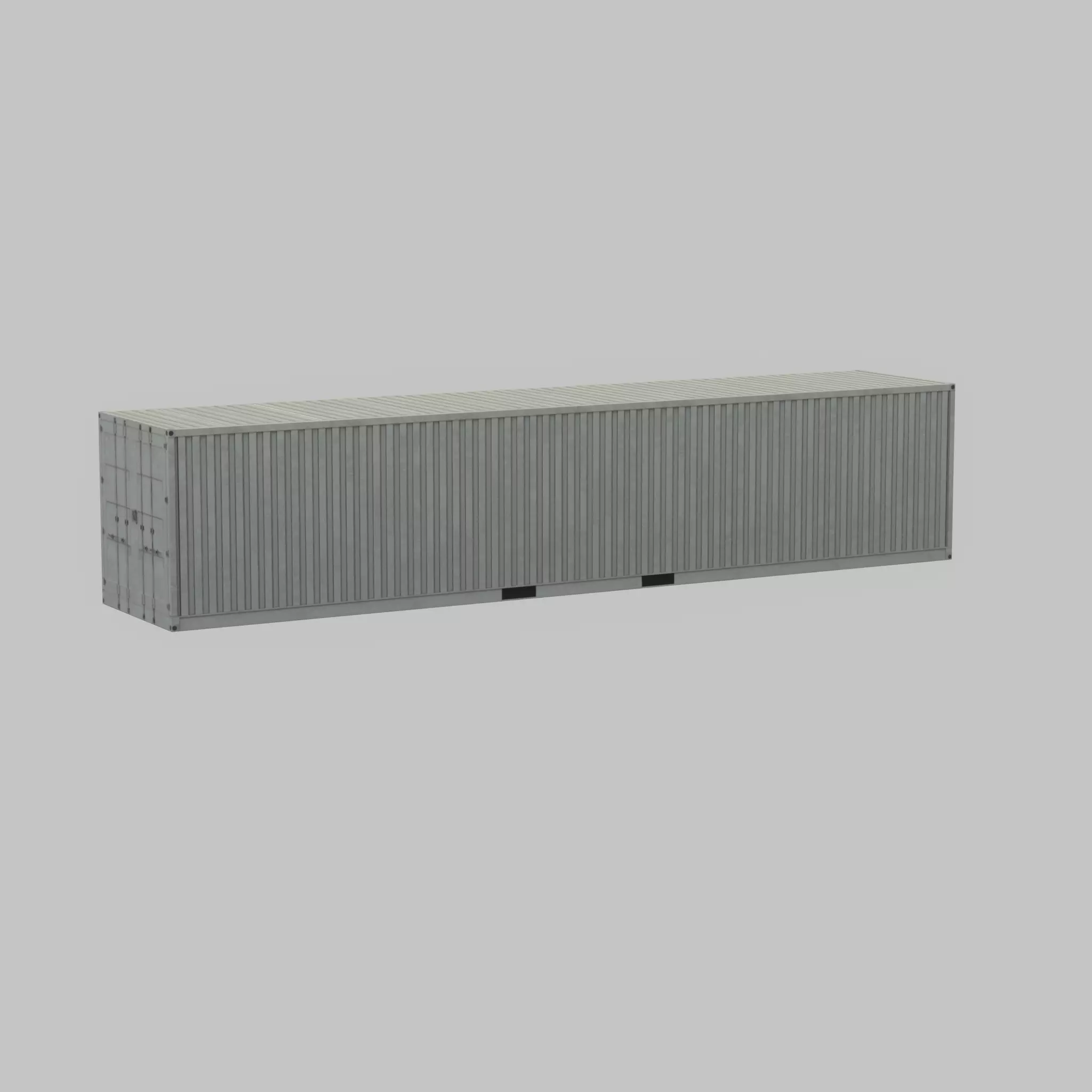 Shipping-Container light gray 40ft Low-poly 3D model_24