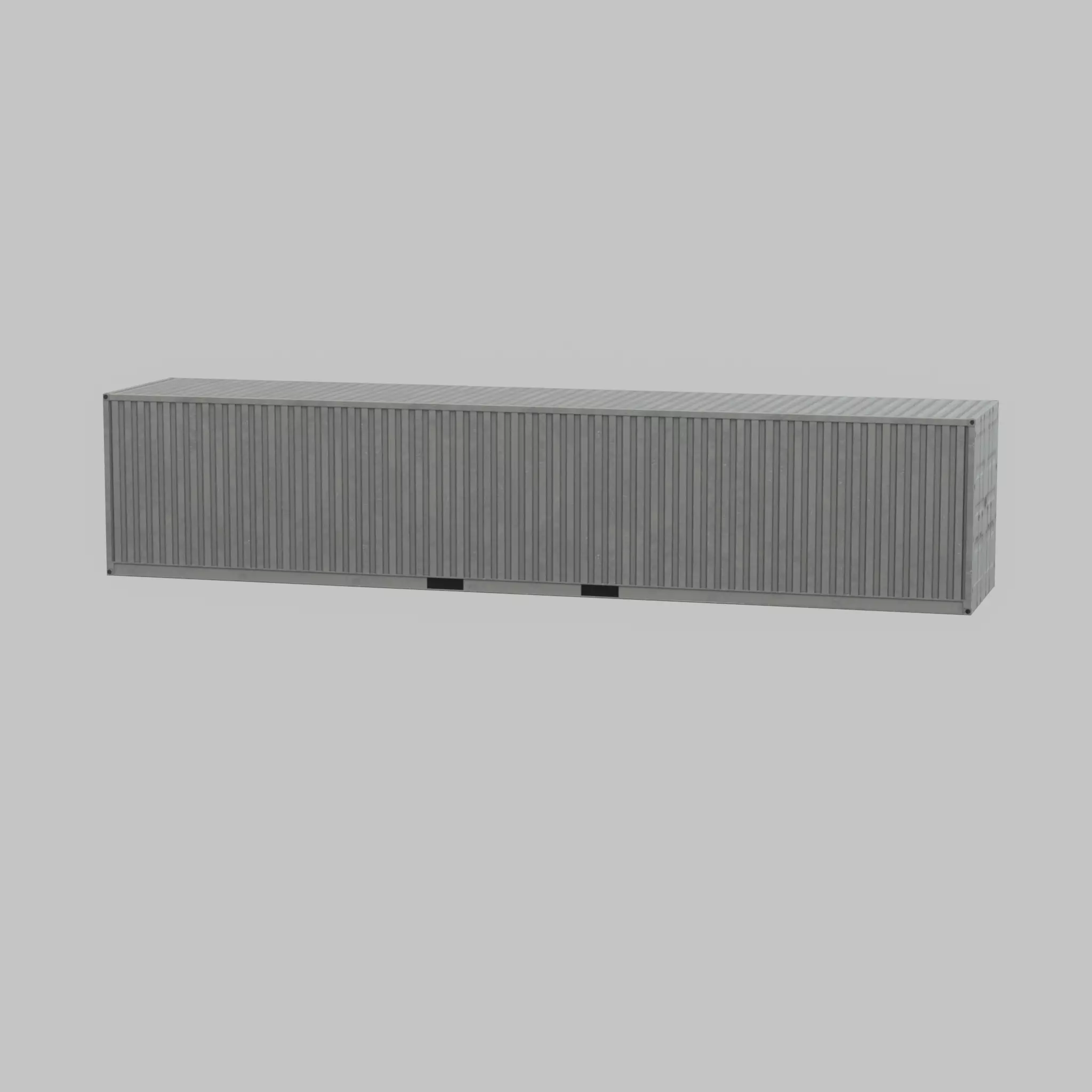 Shipping-Container light gray 40ft Low-poly 3D model_68