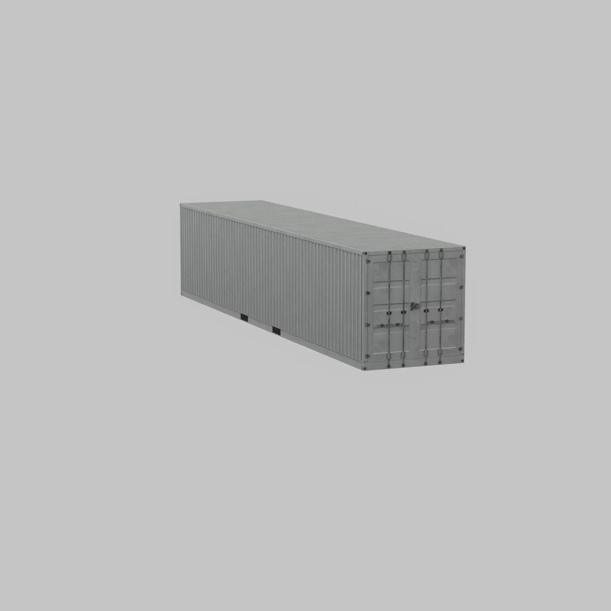 Shipping-Container light gray 40ft Low-poly 3D model_23