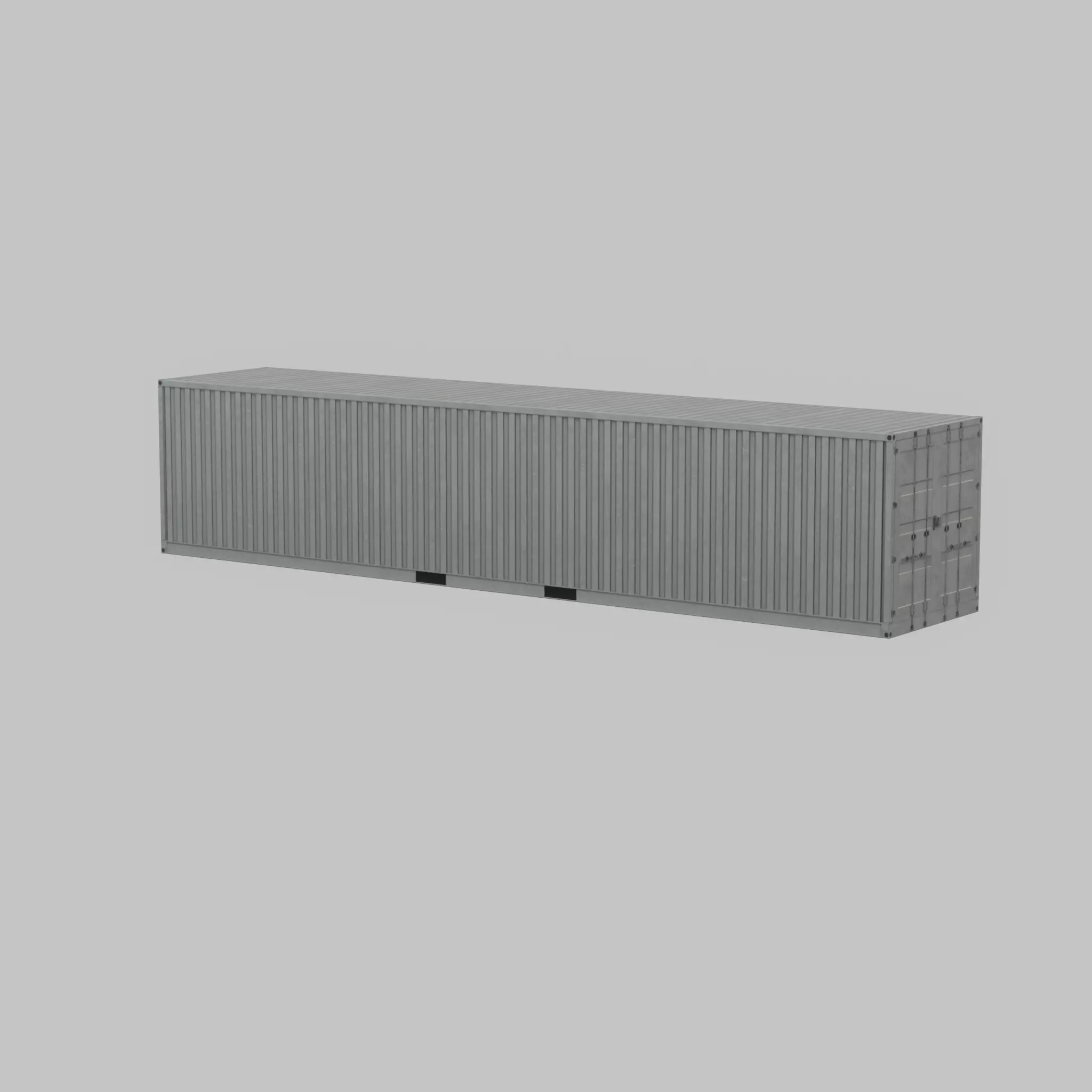Shipping-Container light gray 40ft Low-poly 3D model_25