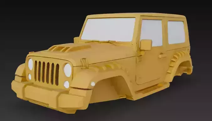 jeep upper body 3D model