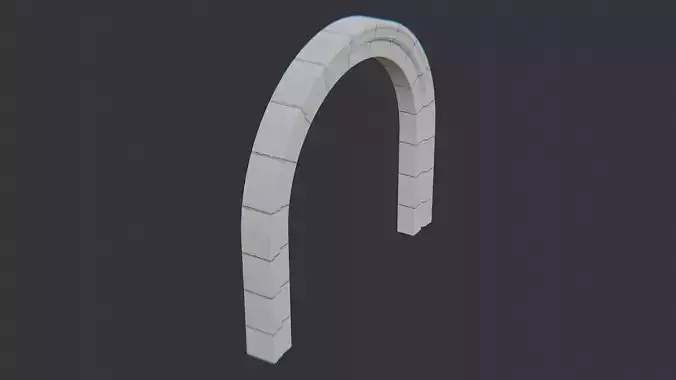 Stone Archway Capital Ornament for Building Facades 3D model