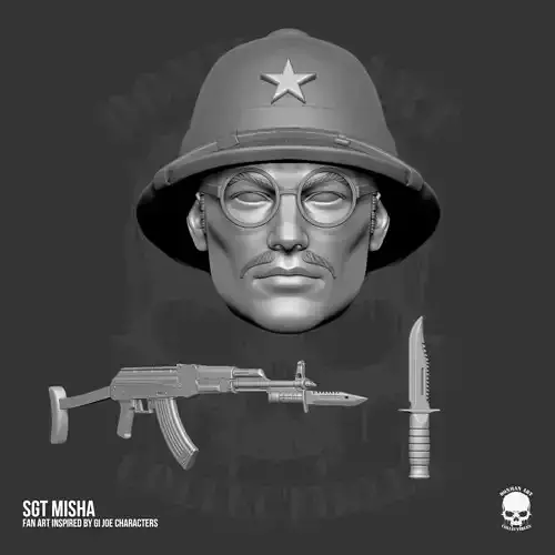 Sgt Misha GI Joe Fan Art STL Files For Action Figures