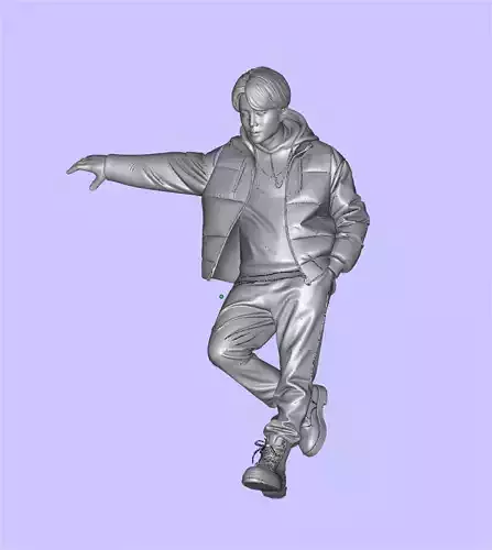 Man leaning against the wall