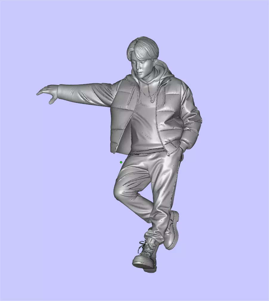 Man leaning against the wall 3D print model