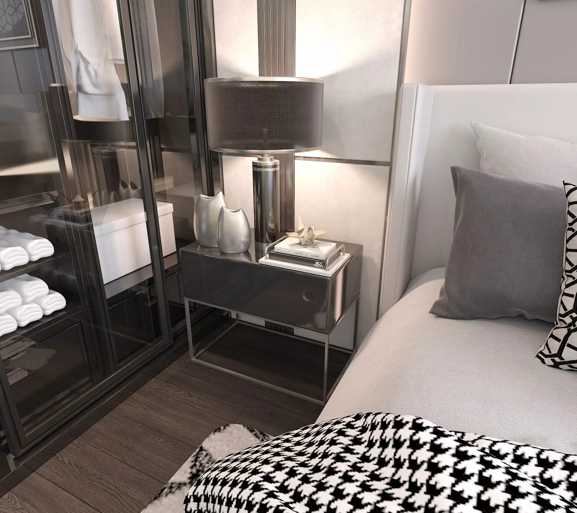 Modern Bedroom Scene 2 3D model_4