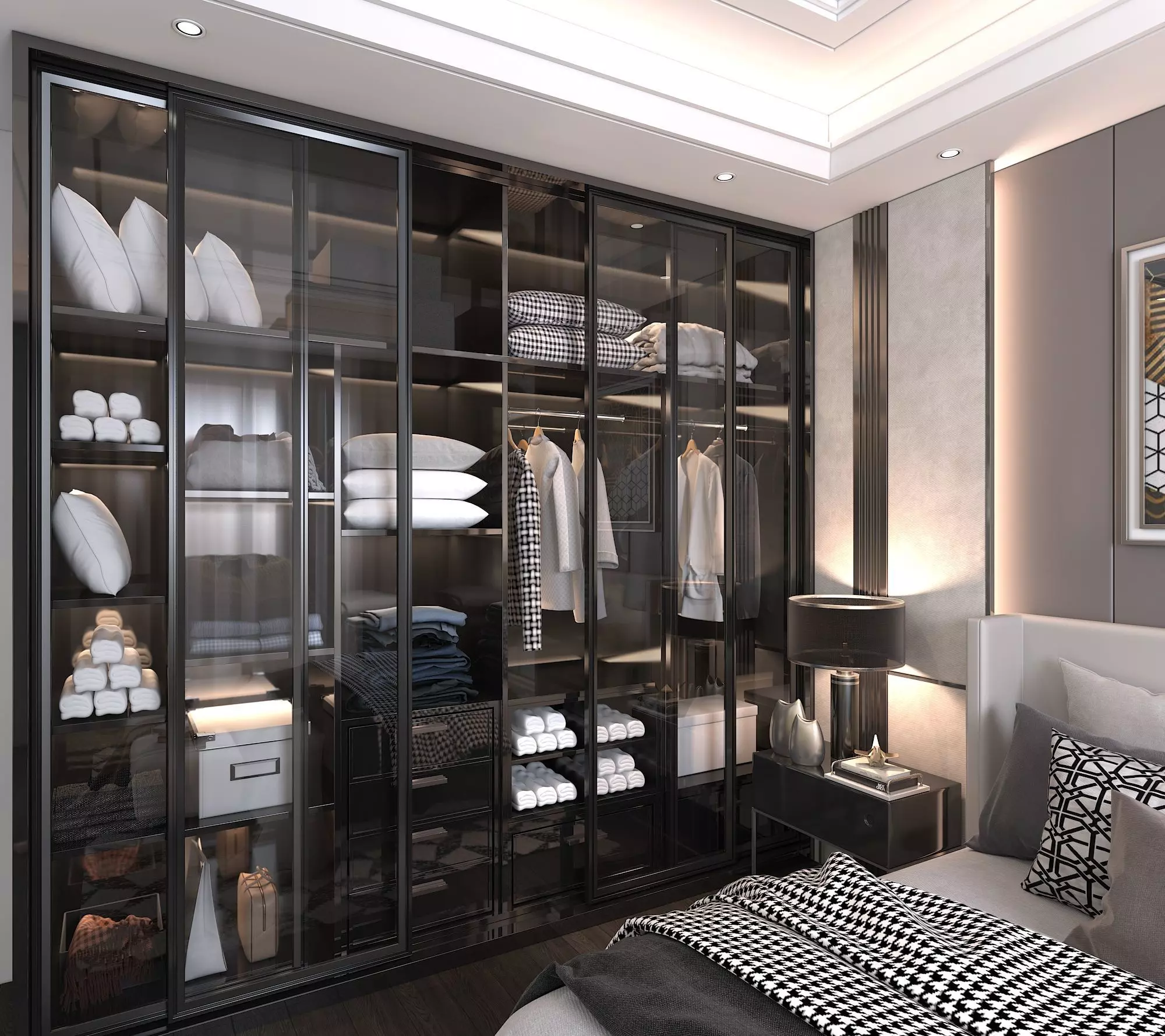 Modern Bedroom Scene 2 3D model_3