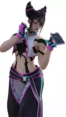 Juri Han the Fierce Taekwondo Fighter of Street Fighter