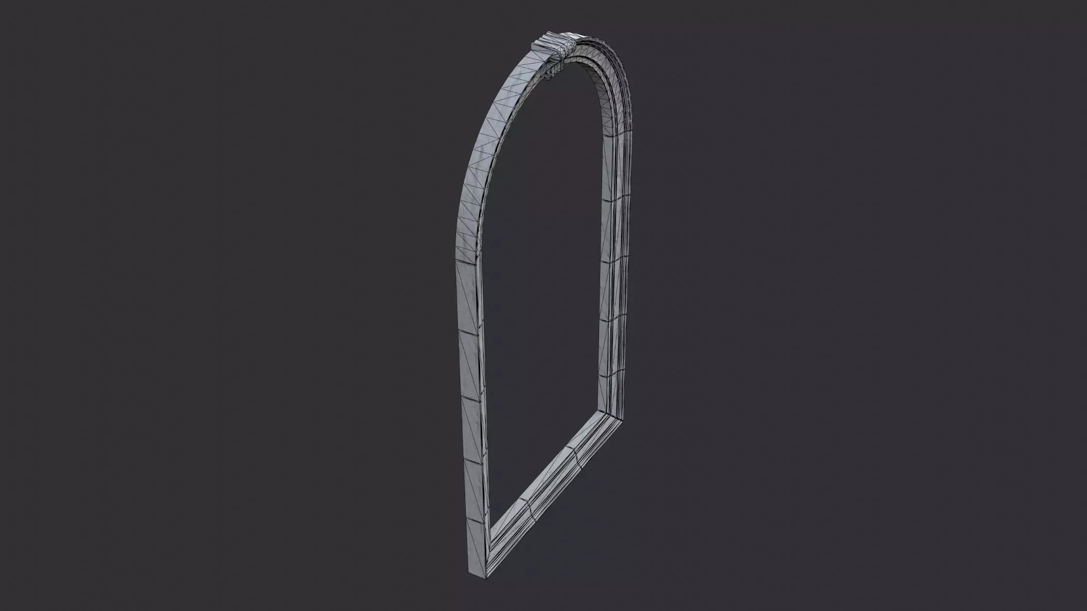 Architectural Archway for City Hall Facade Tan Stone 3D model_7