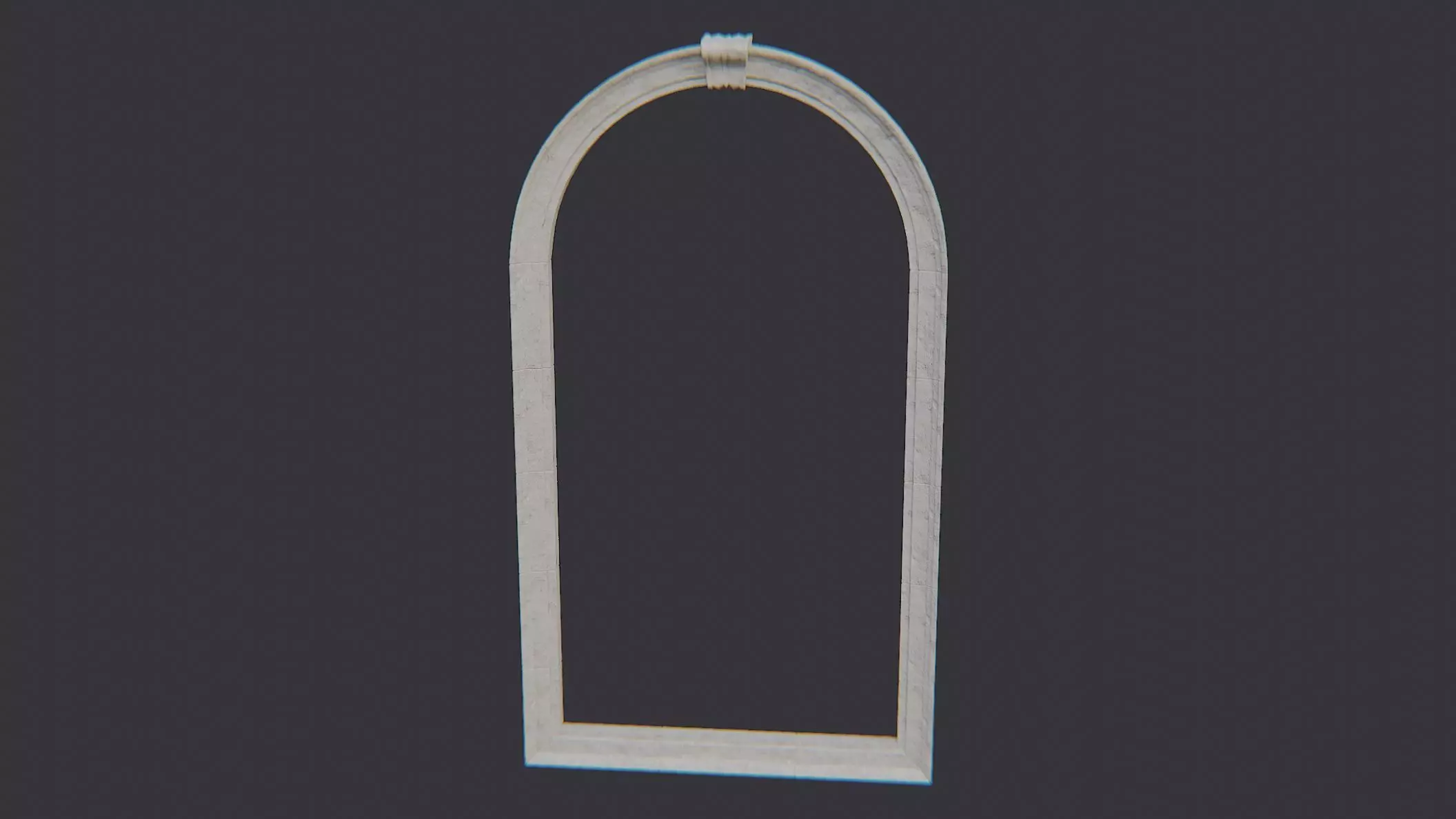 Architectural Archway for City Hall Facade Tan Stone 3D model_2