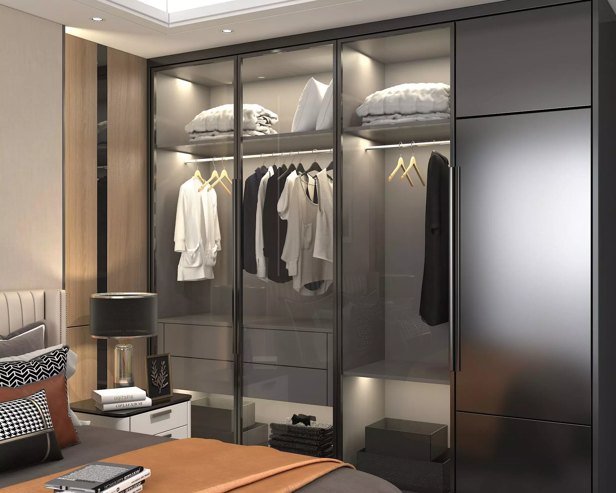 Modern Bedroom Scene 4 3D model_6