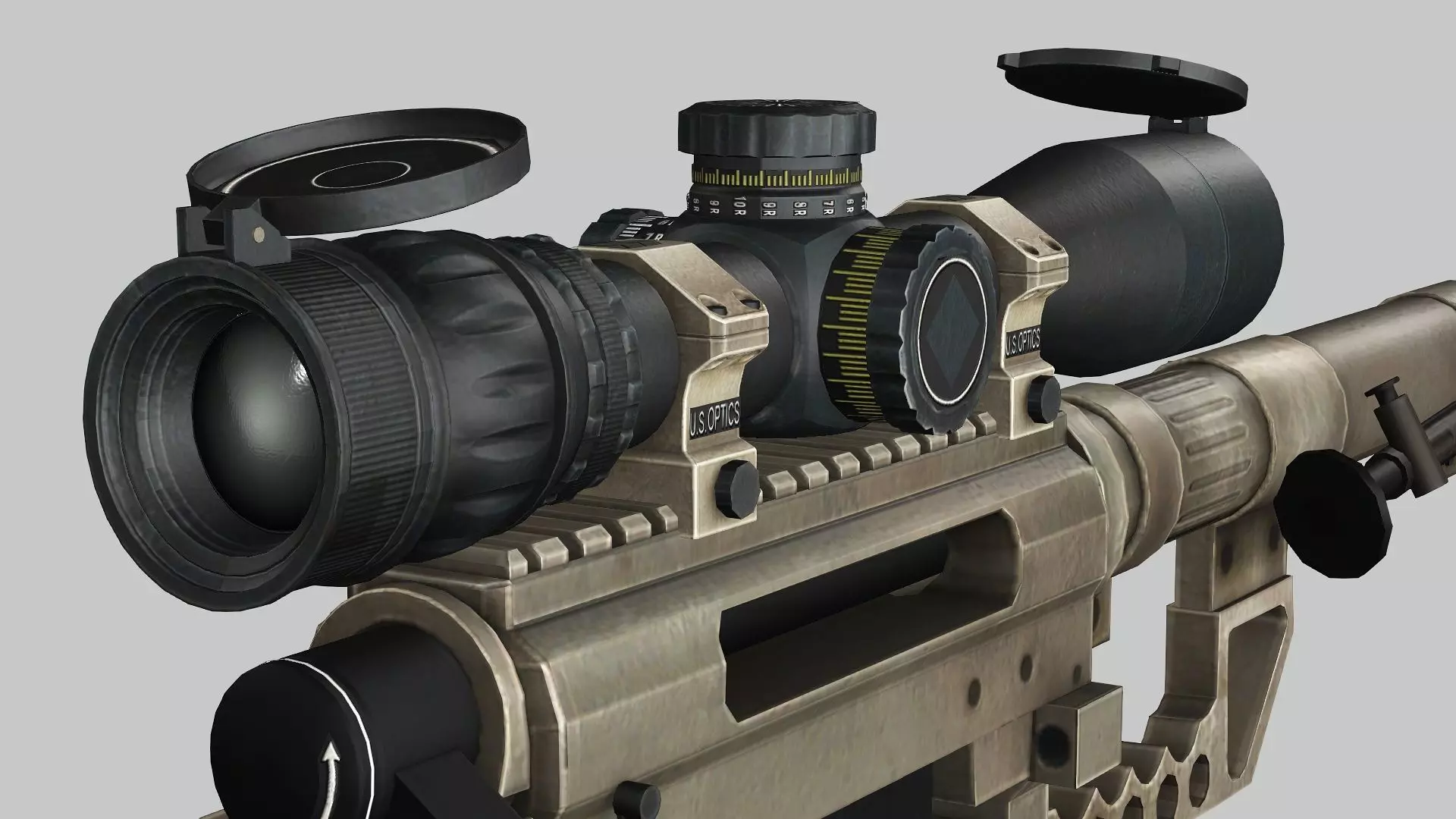 Sniper Denel 8NTW-20 Low-Poly 3D Model Low-poly 3D model_4