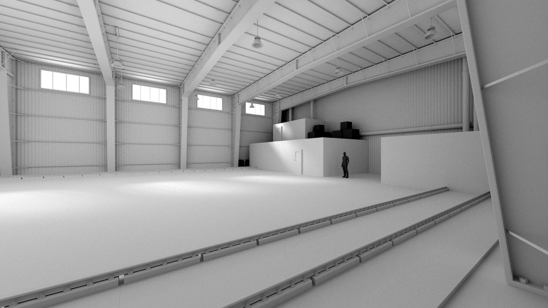 Factory Warehouse 2 Low-poly 3D model_2