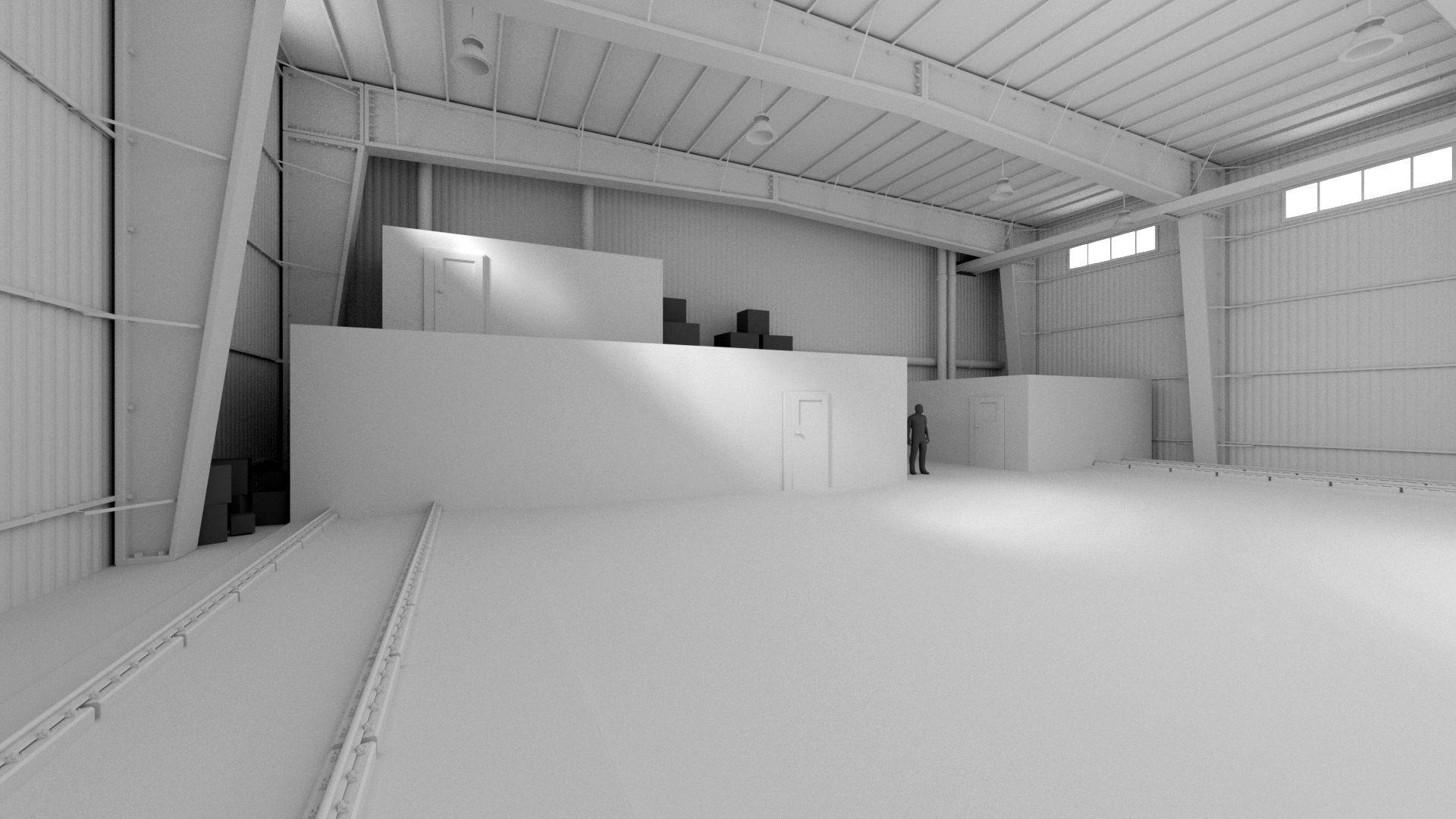 Factory Warehouse 2 Low-poly 3D model_3