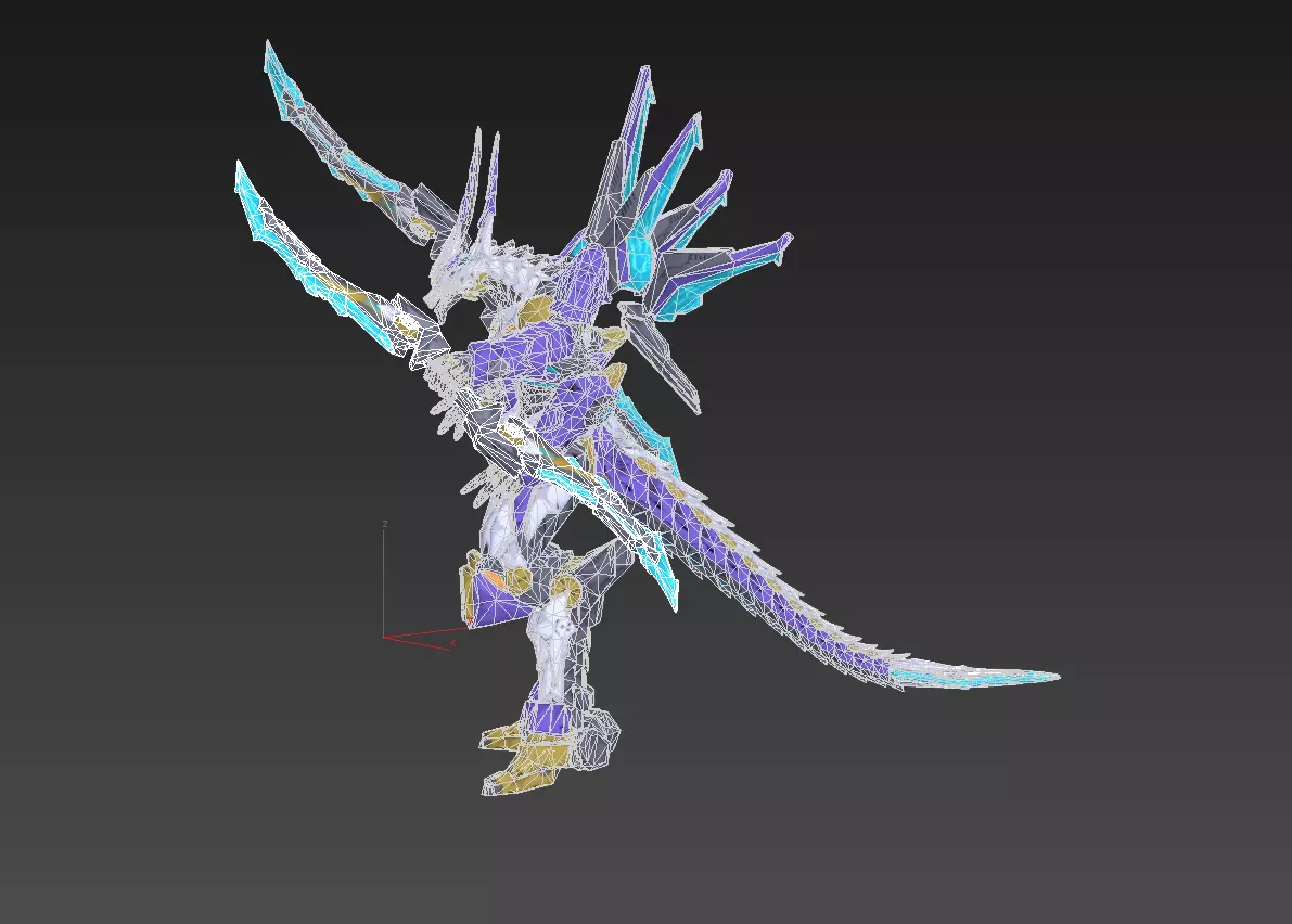 Asura Dragon Low-poly 3D model_19