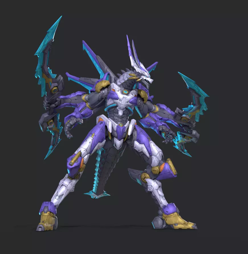 Asura Dragon Low-poly 3D model_15