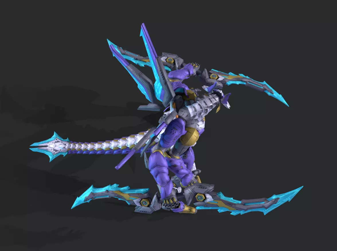 Asura Dragon Low-poly 3D model_13