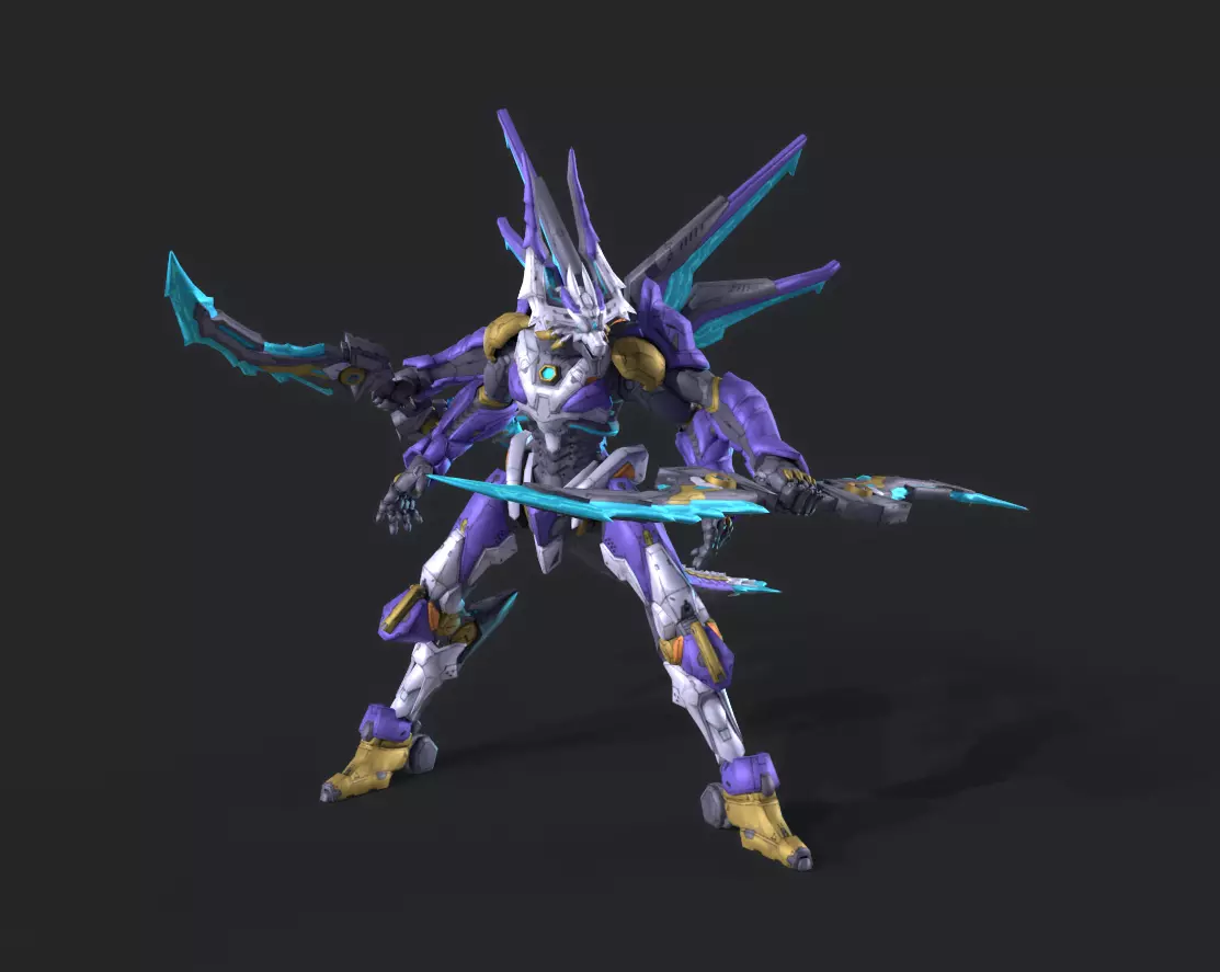 Asura Dragon Low-poly 3D model_4