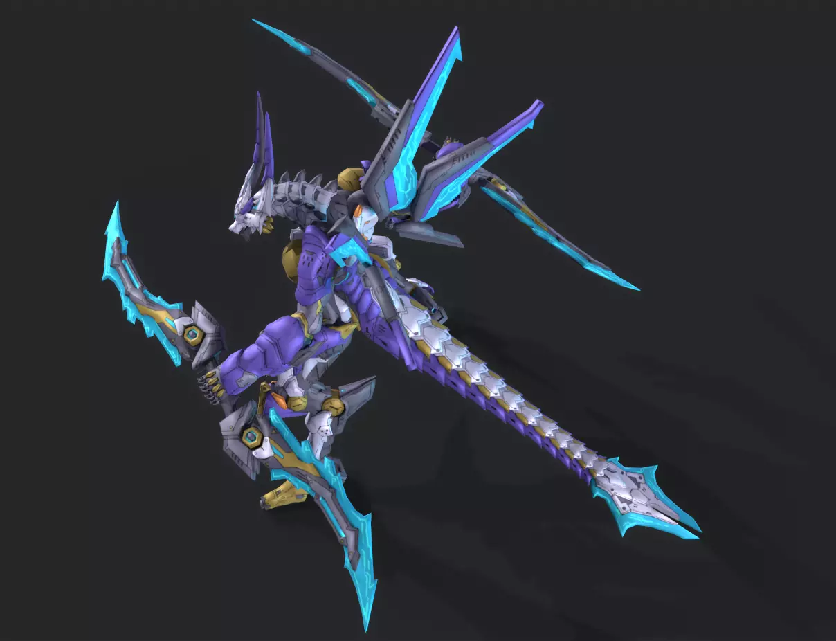 Asura Dragon Low-poly 3D model_14