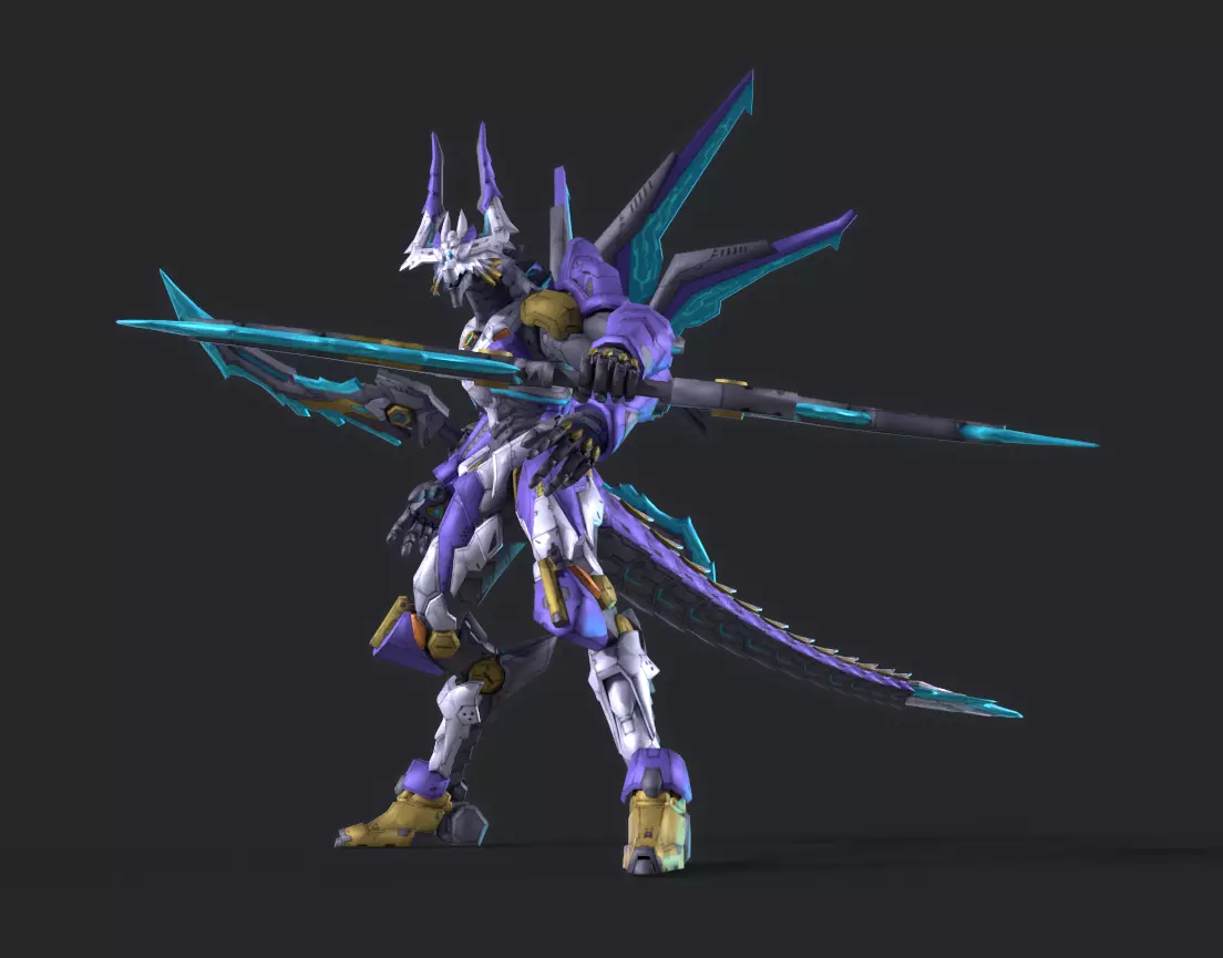 Asura Dragon Low-poly 3D model_12