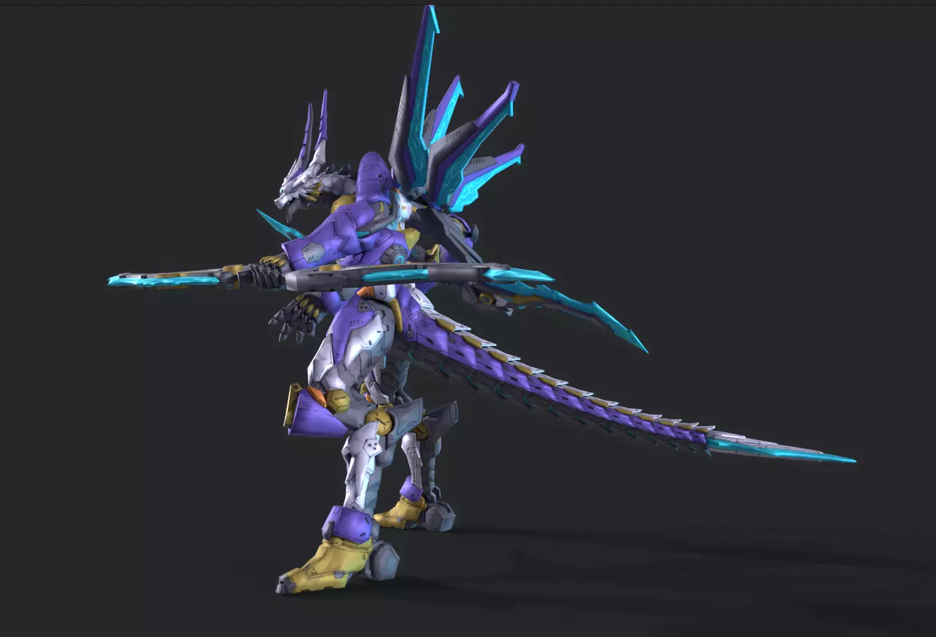 Asura Dragon Low-poly 3D model_16