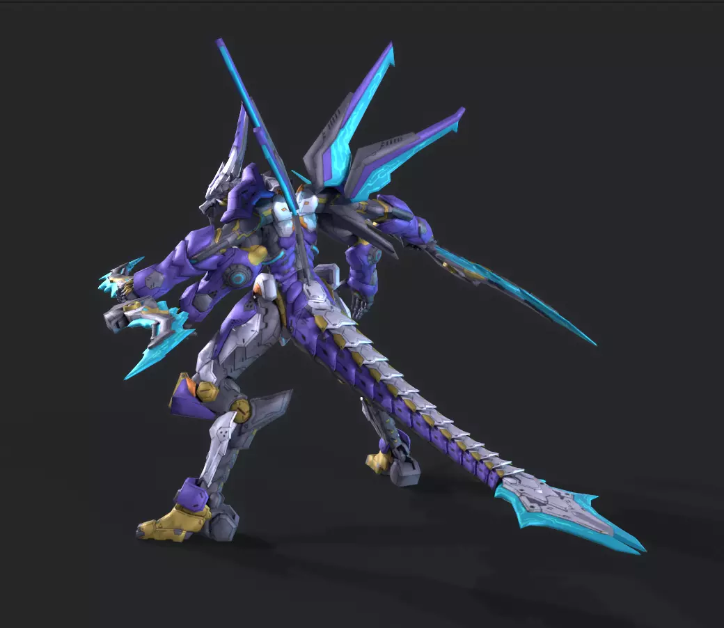 Asura Dragon Low-poly 3D model_10