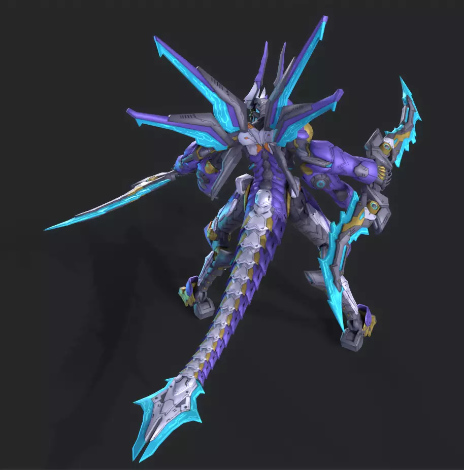 Asura Dragon Low-poly 3D model_8