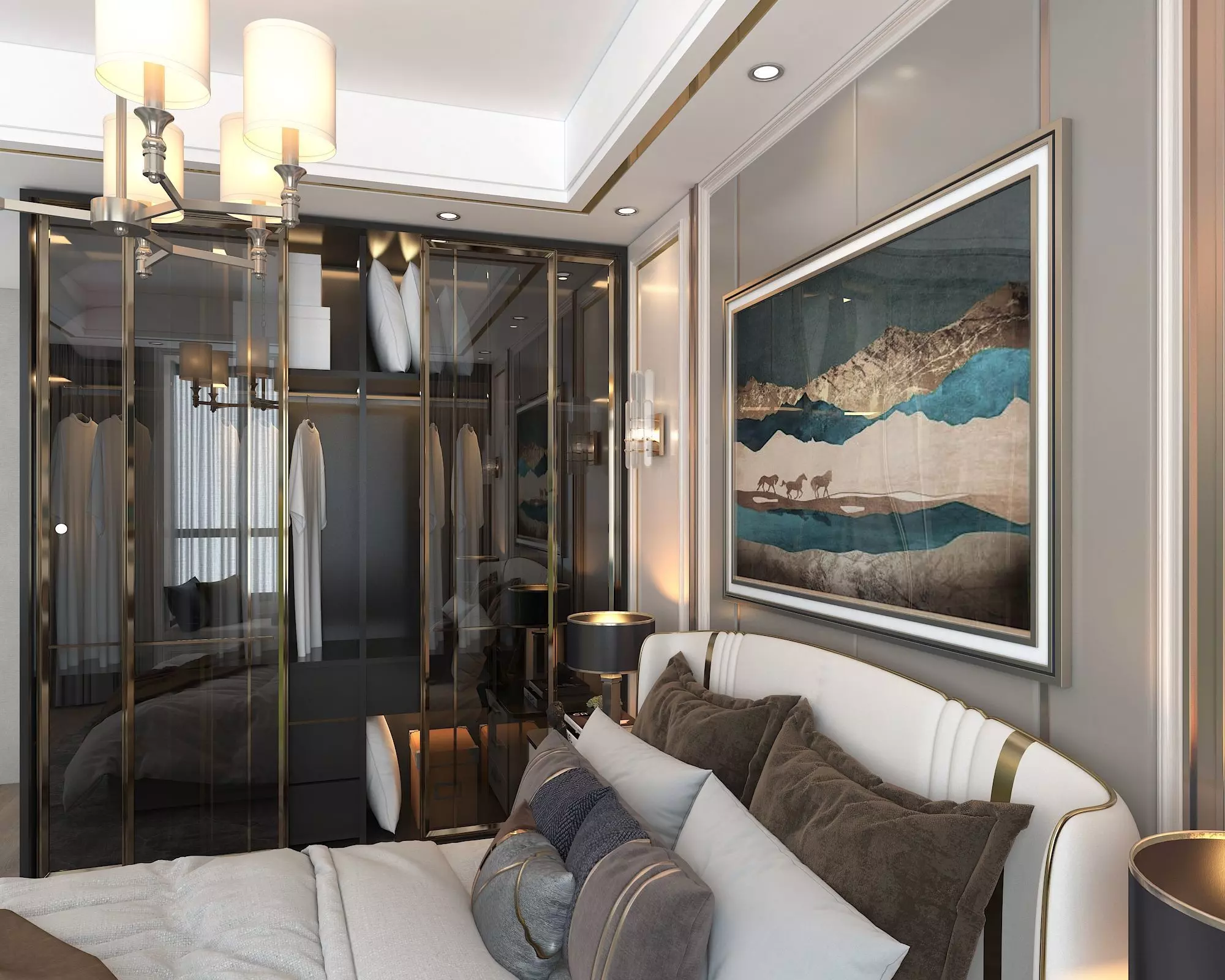 Modern Bedroom Scene 5 3D model_5