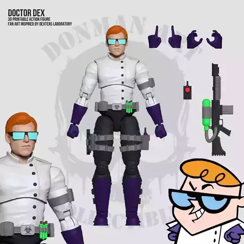 Doctor Dex Full Action Figure STL files 3D print model 3D print model