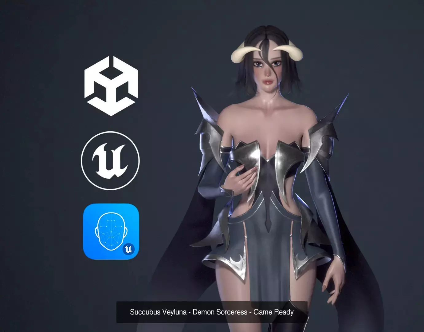 Dark Fantasy Female Modular Characters Pack 3D Model Collection_6